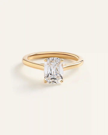 Lab Grown Diamond Antique Cushion Trellis Cathedral Engagement Ring - 2ct