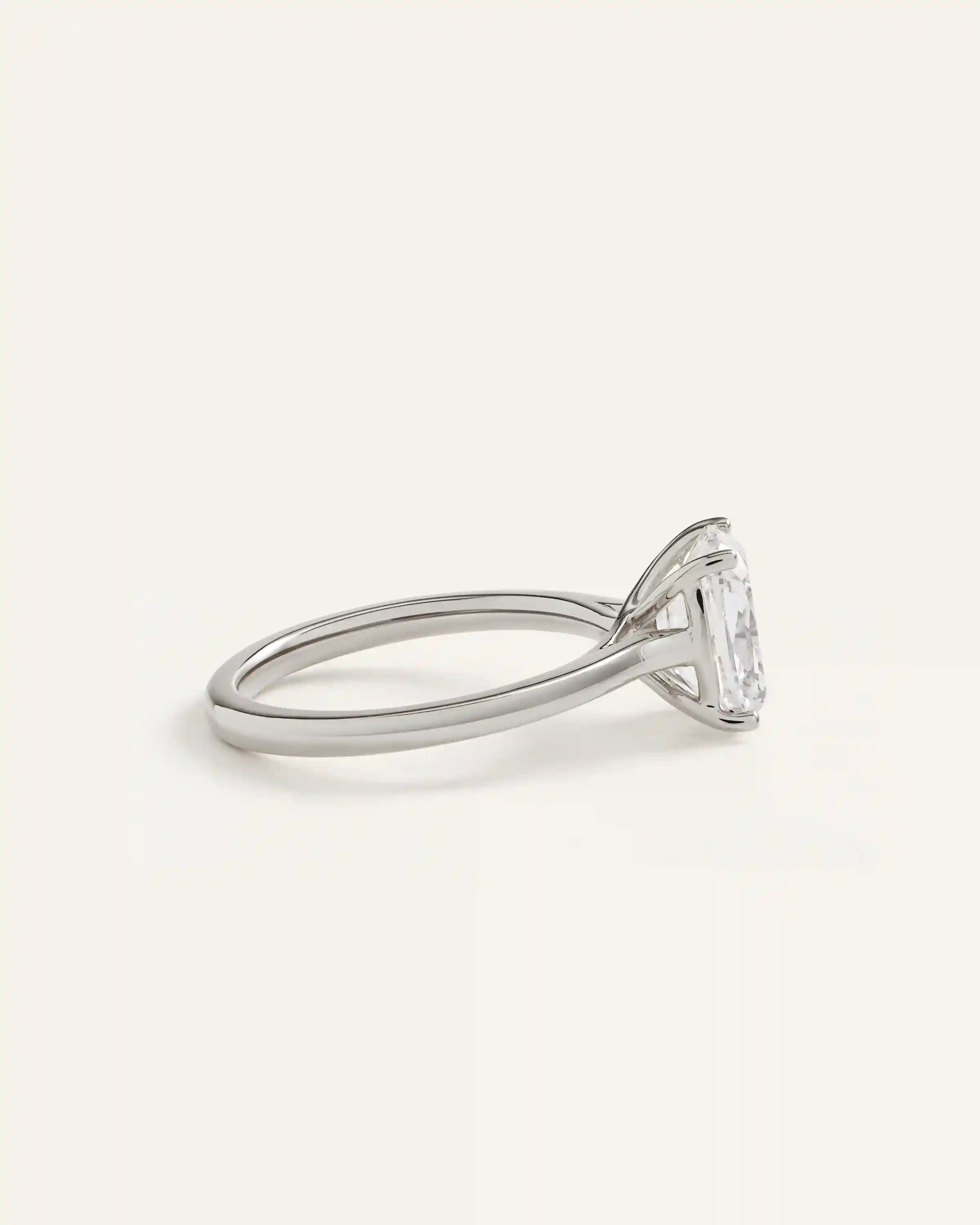 Lab Grown Diamond Antique Cushion Trellis Cathedral Engagement Ring - 2.5ct