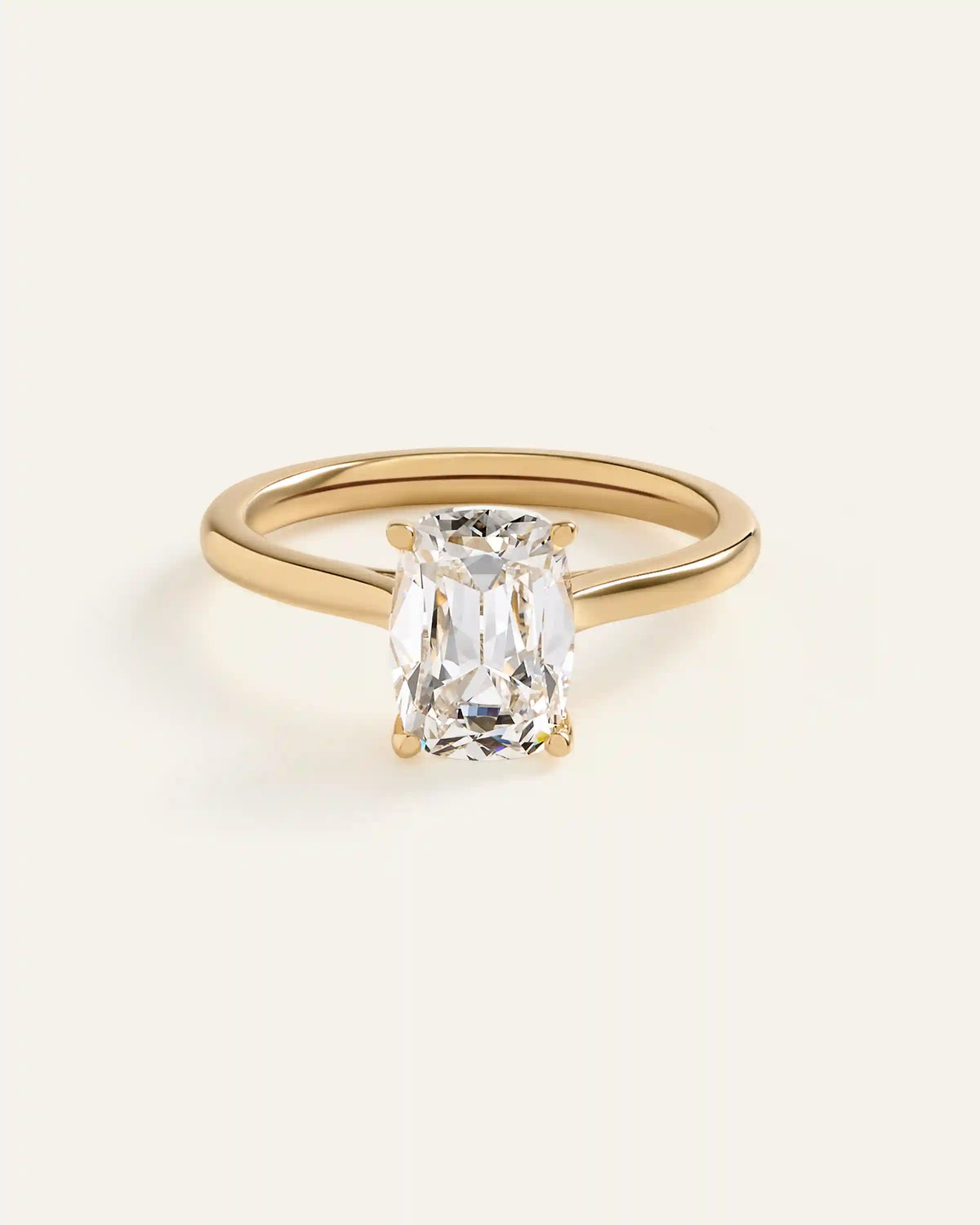 Lab Grown Diamond Antique Cushion Trellis Cathedral Engagement Ring - 2.5ct