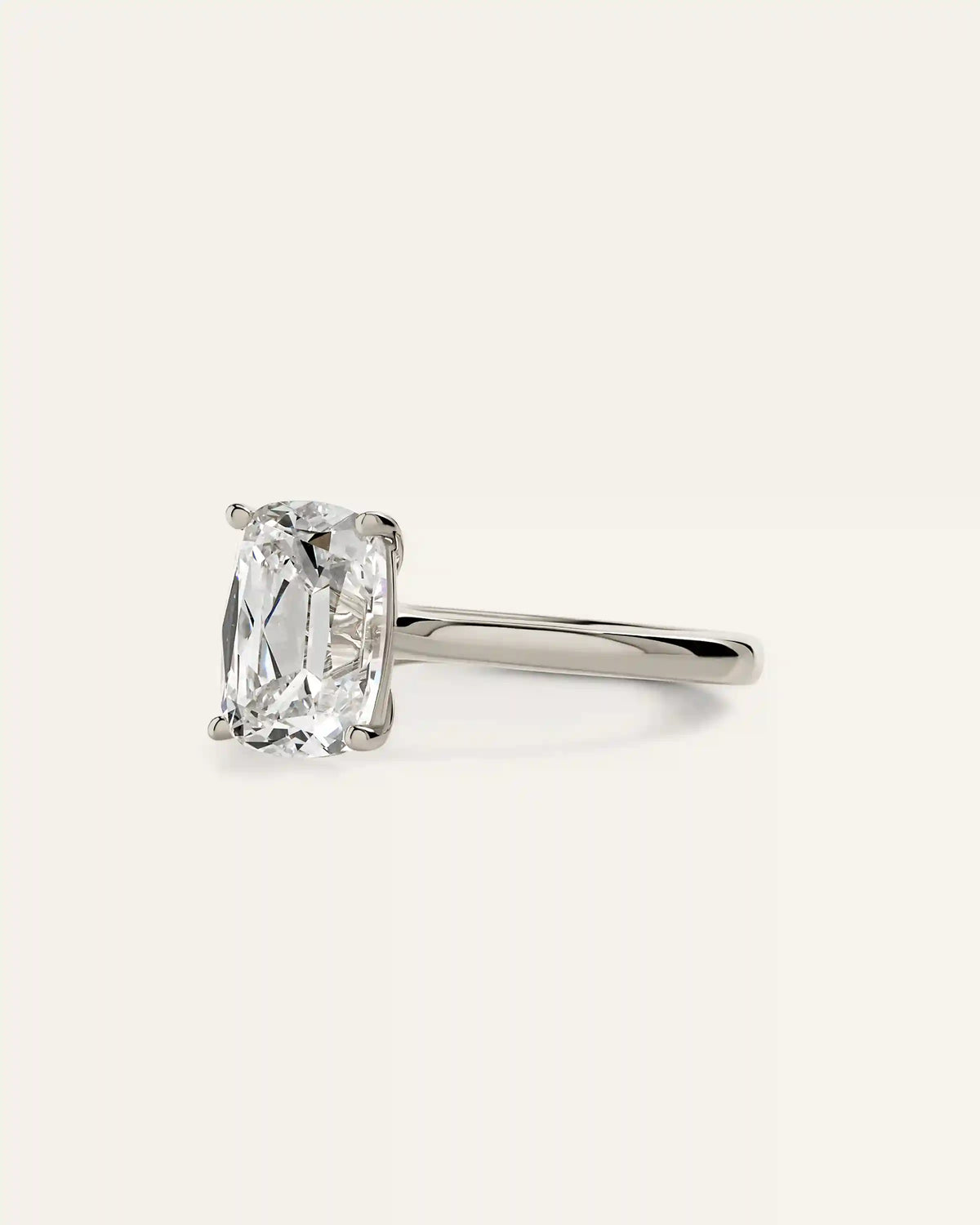 Lab Grown Diamond Antique Cushion Trellis Cathedral Engagement Ring - 2.5ct