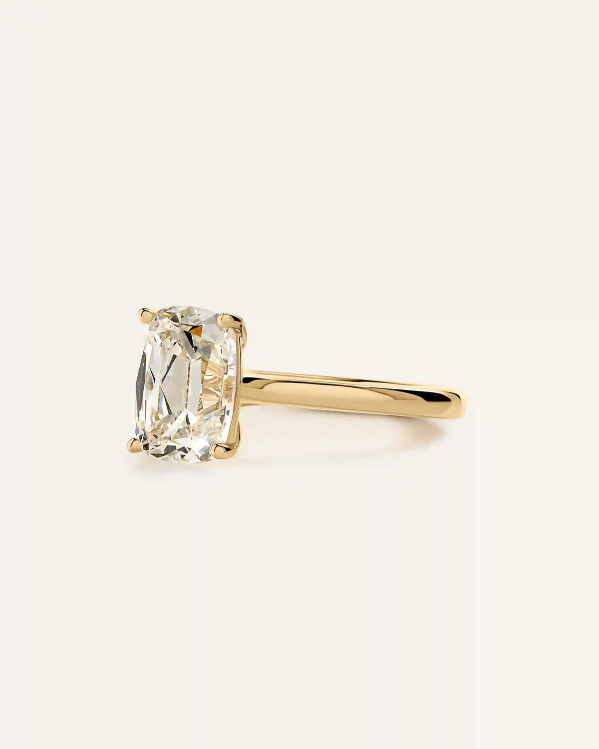 Lab Grown Diamond Antique Cushion Trellis Cathedral Engagement Ring - 2.5ct