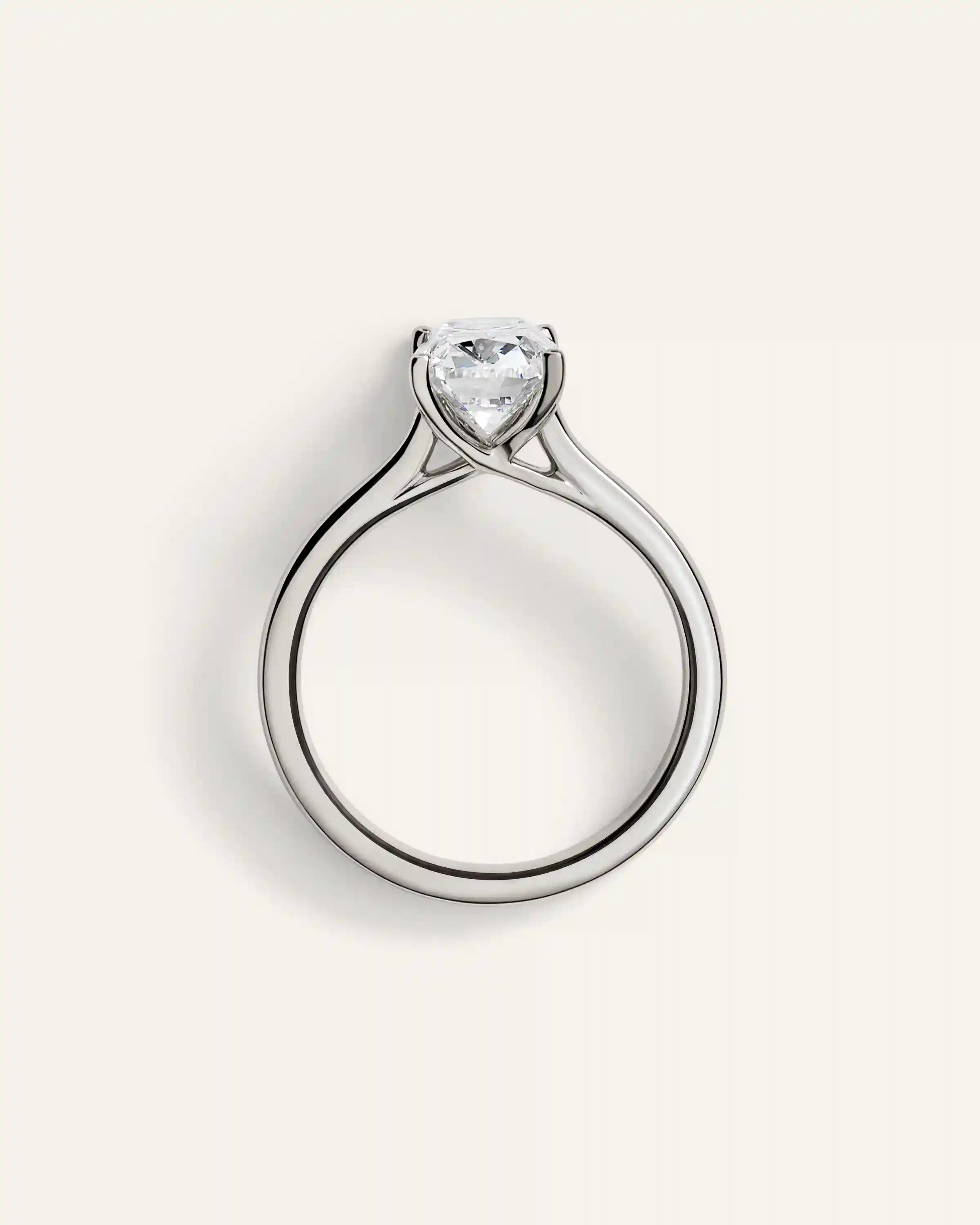 Lab Grown Diamond Antique Cushion Trellis Cathedral Engagement Ring - 2.5ct