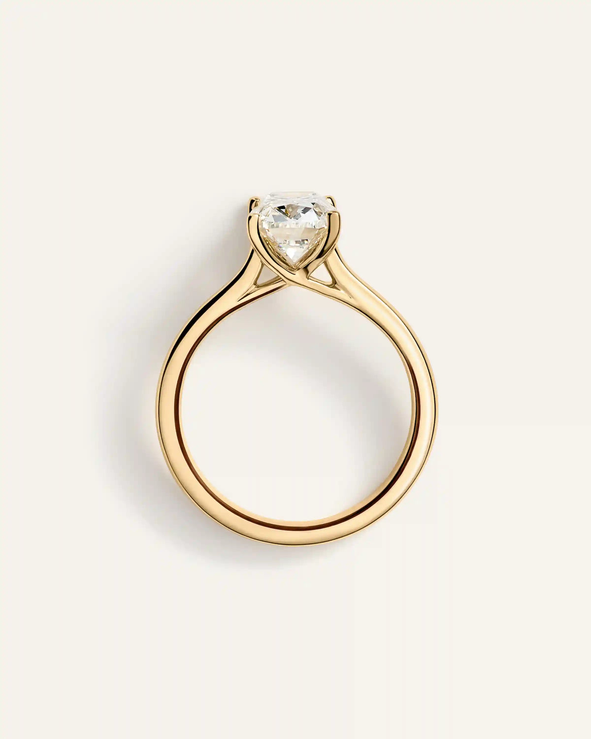 Lab Grown Diamond Antique Cushion Trellis Cathedral Engagement Ring - 2.5ct