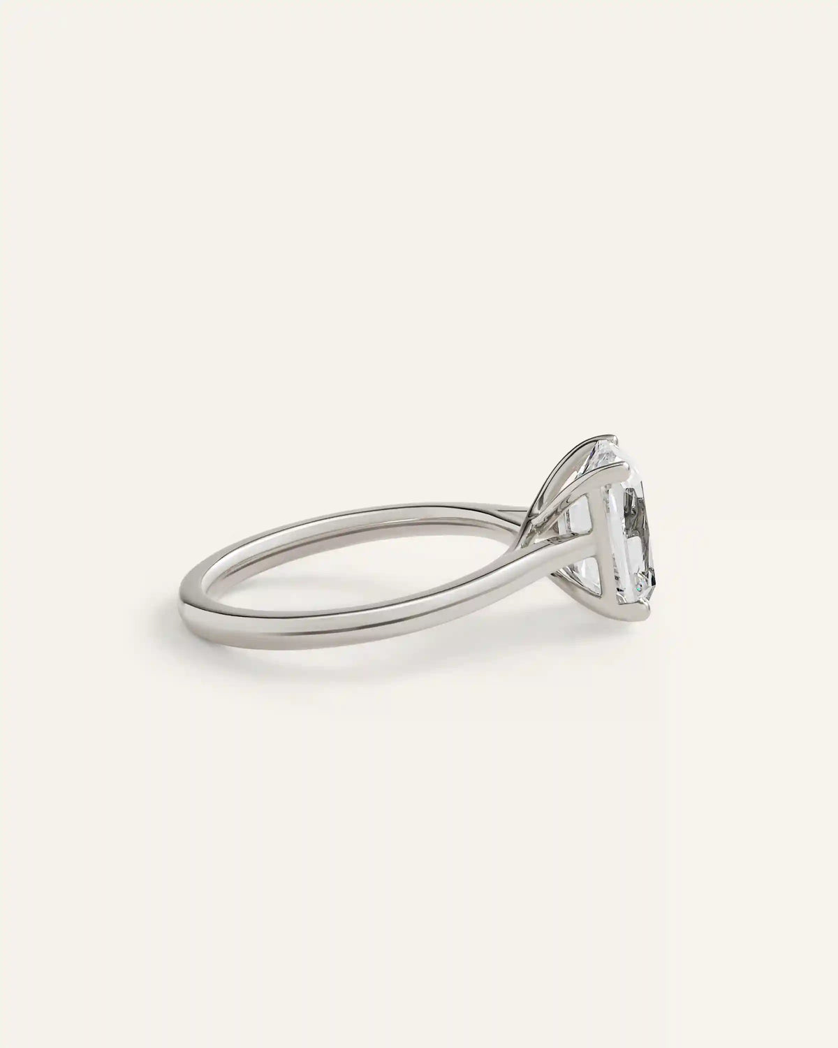 Lab Grown Diamond Antique Cushion Trellis Cathedral Engagement Ring - 3ct