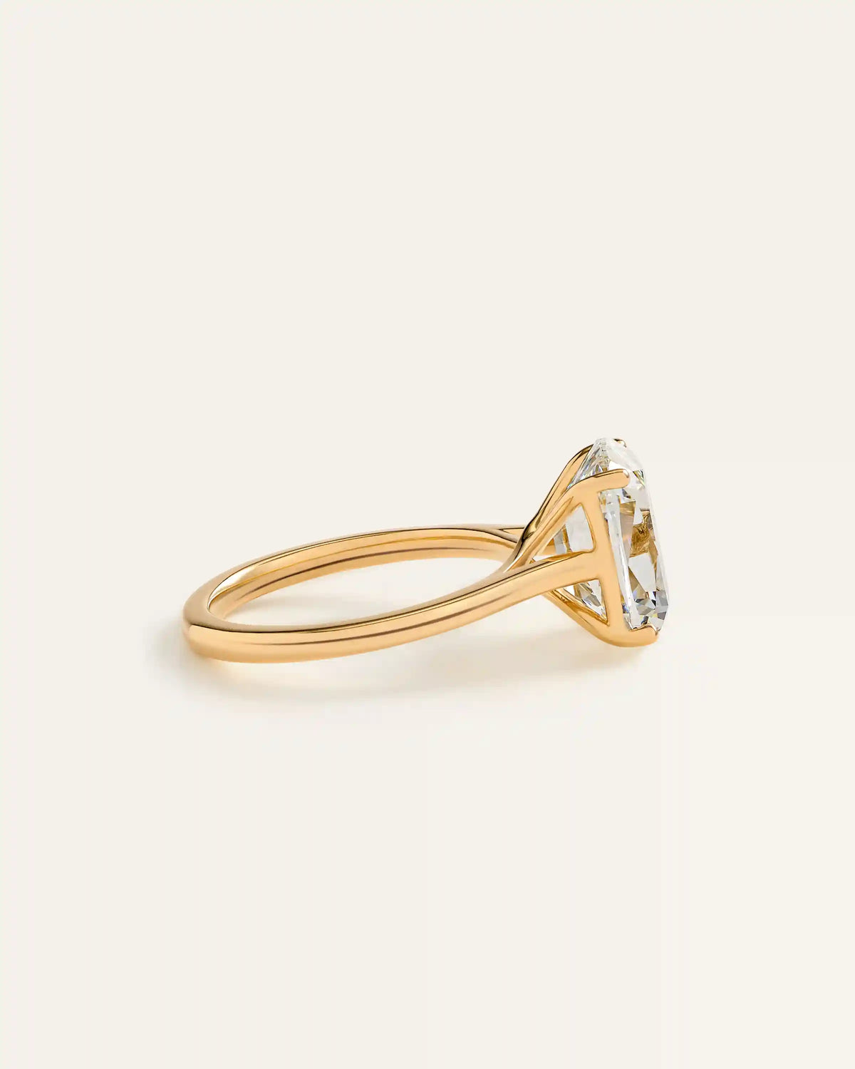 Lab Grown Diamond Antique Cushion Trellis Cathedral Engagement Ring - 5ct