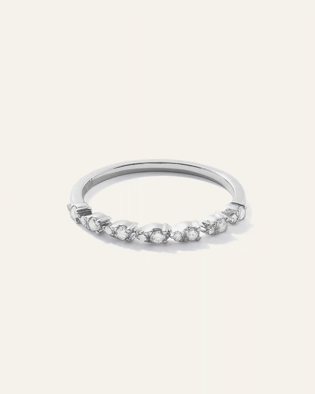 14K Gold Pear Diamond Half Eternity Band
