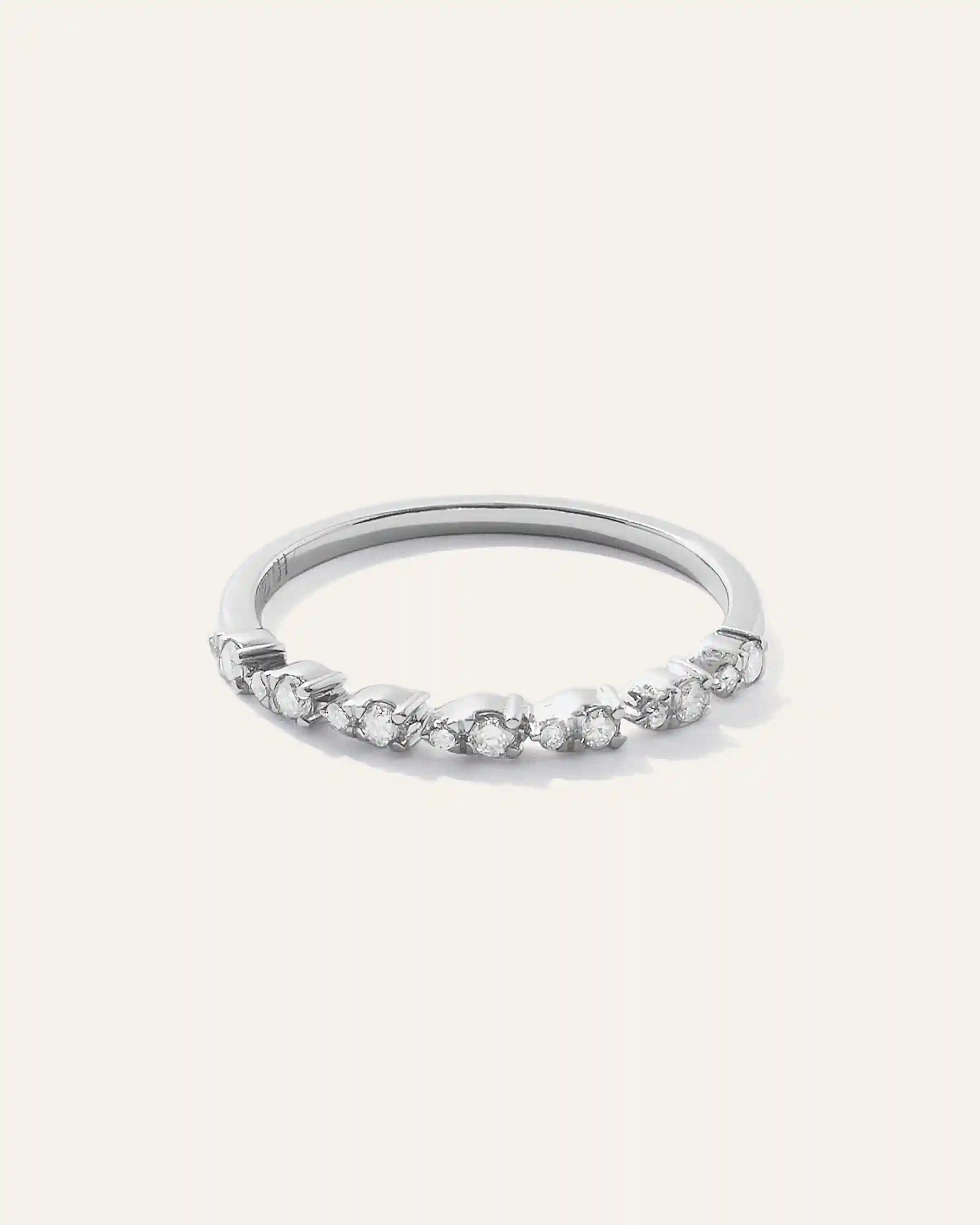 14K Gold Pear Diamond Half Eternity Band