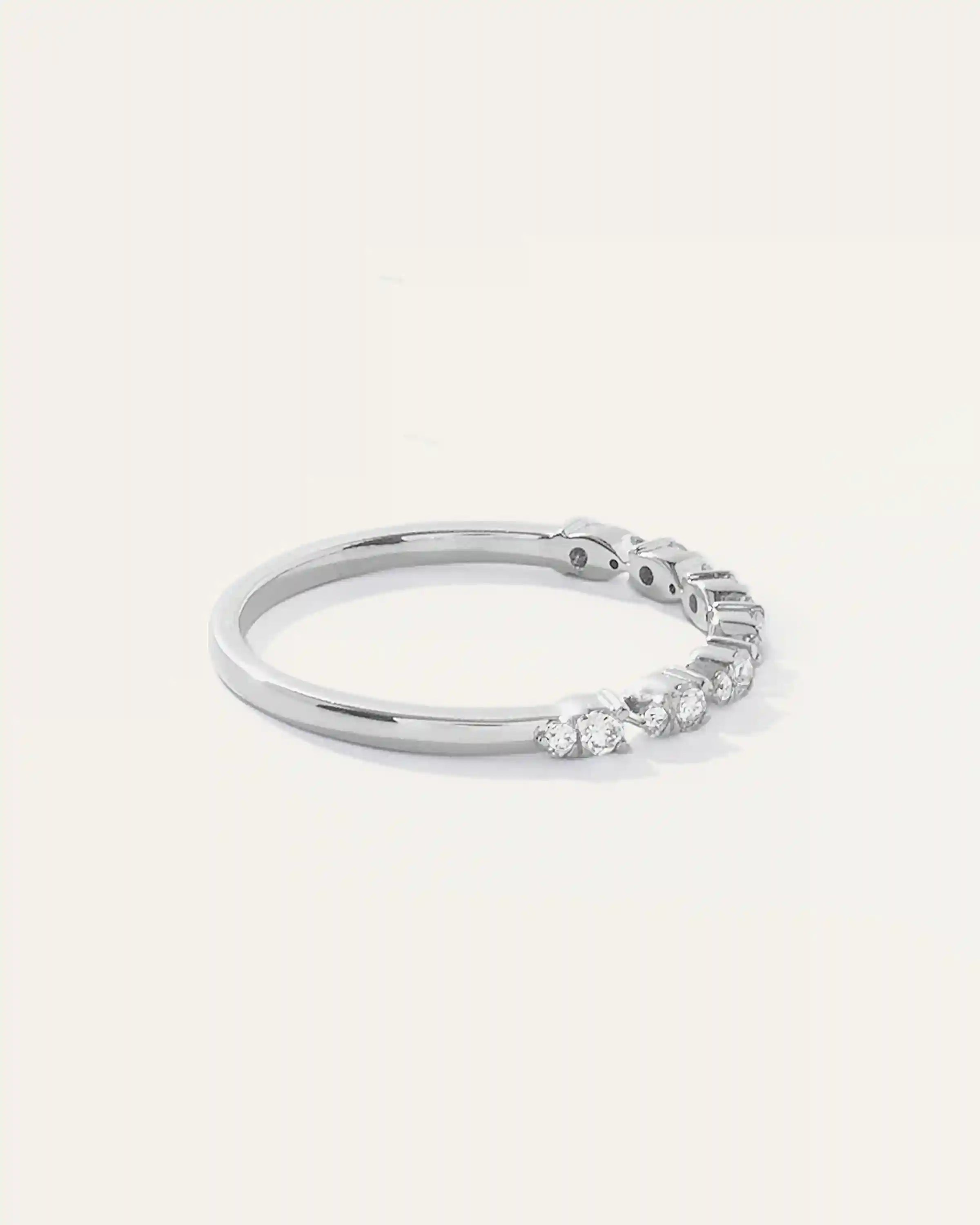 14K Gold Pear Diamond Half Eternity Band