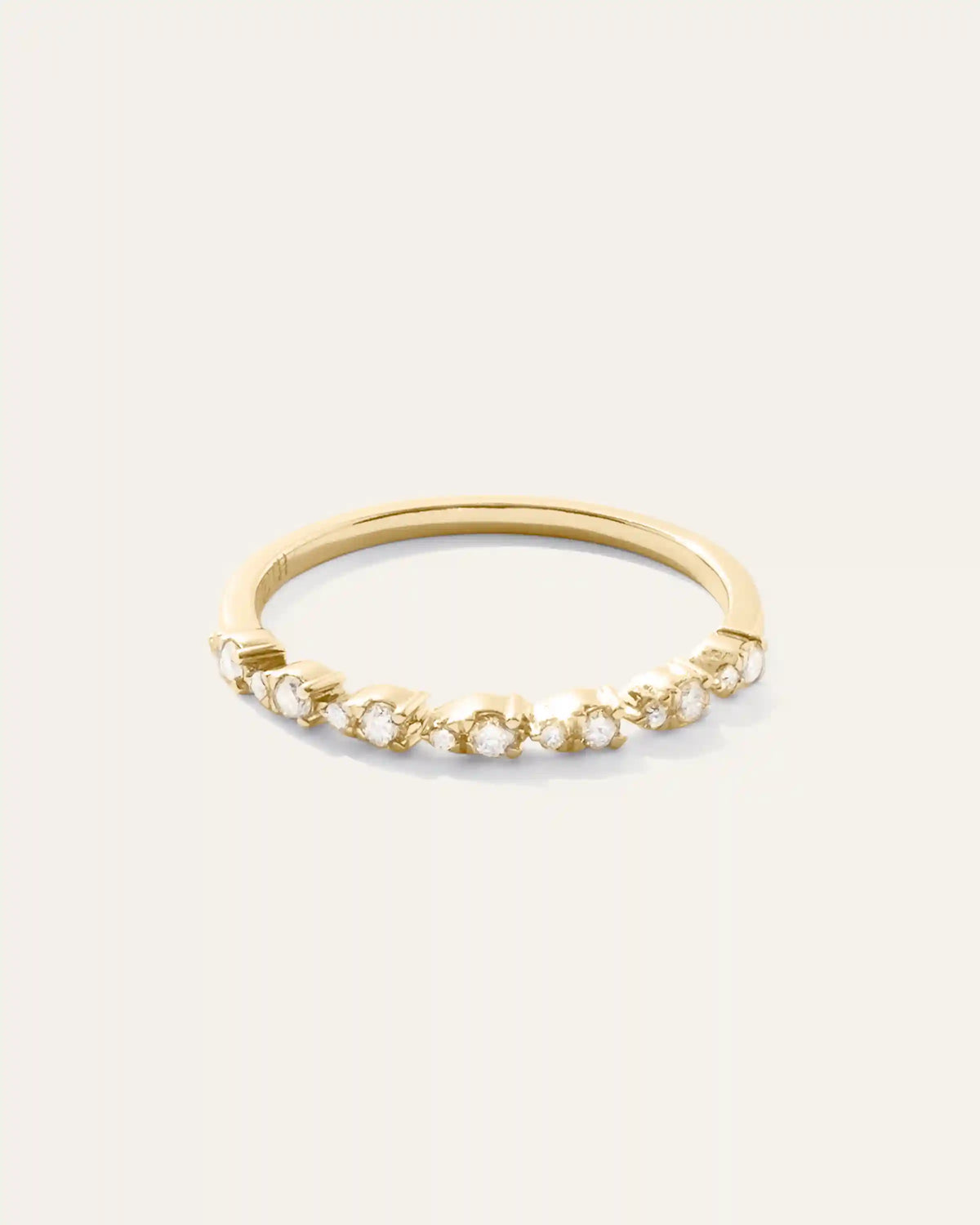 14K Gold Pear Diamond Half Eternity Band
