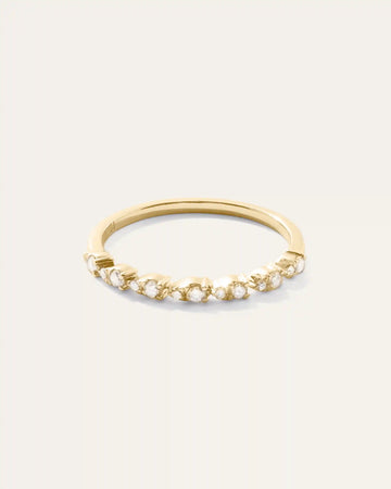 14K Gold Pear Diamond Half Eternity Band