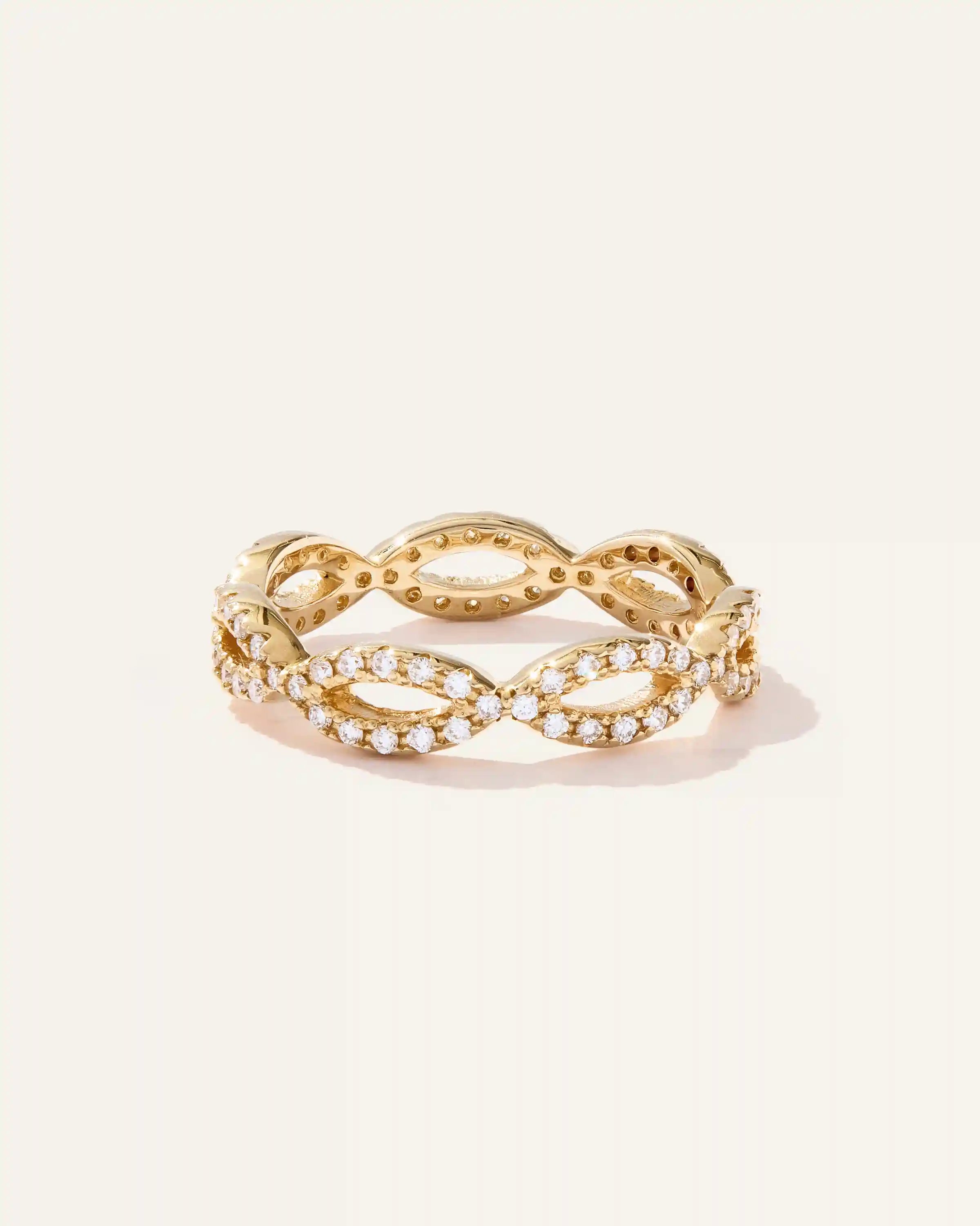 14K Gold Diamond Infinity Band