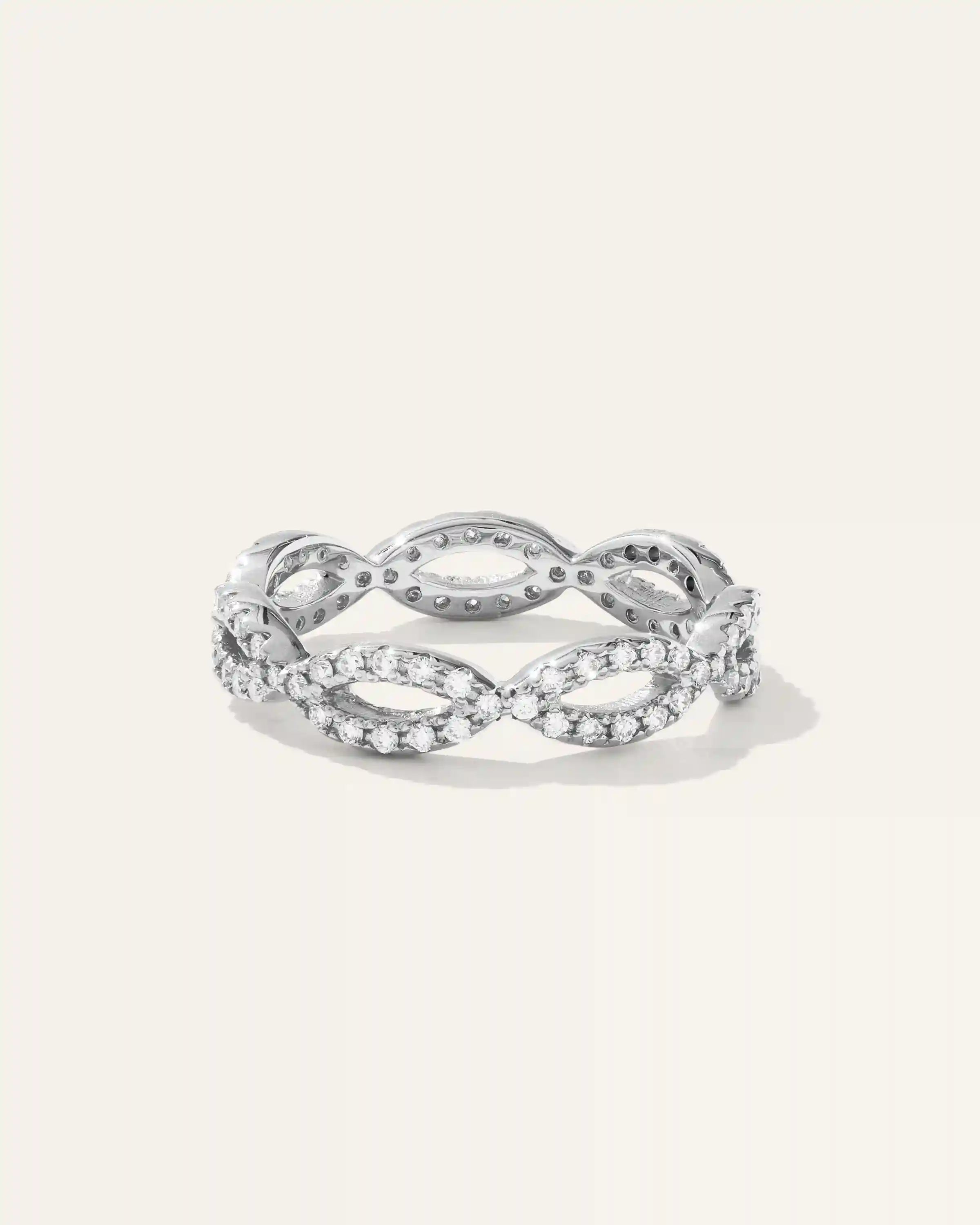 14K Gold Diamond Infinity Band