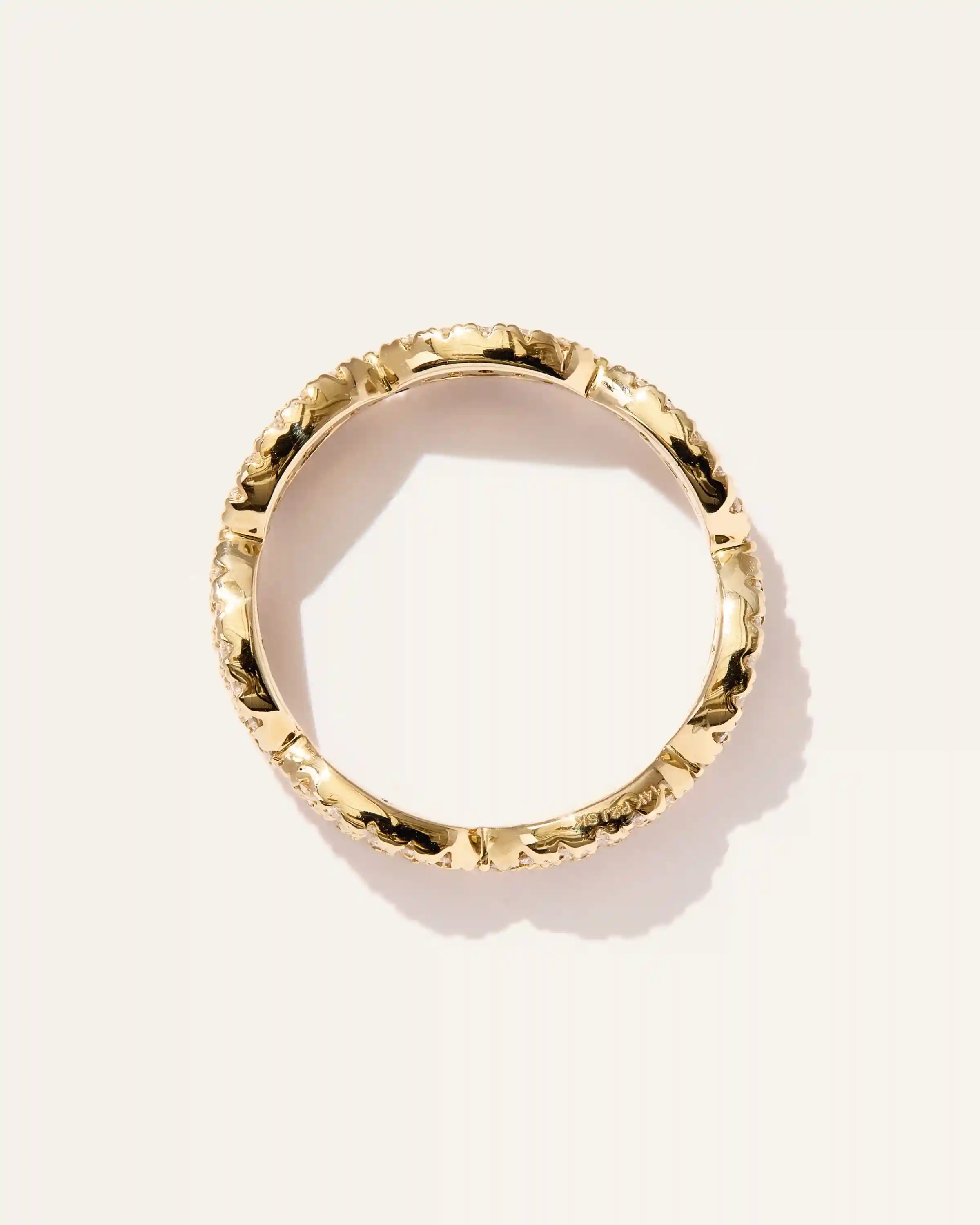14K Gold Diamond Infinity Band