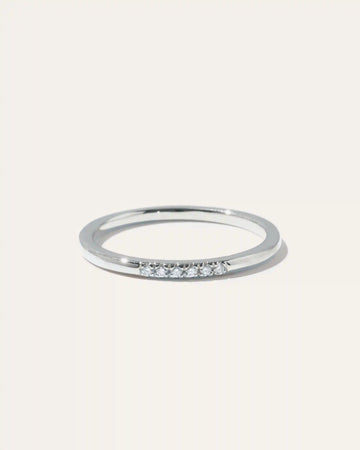 14K Gold Diamond Line Ring