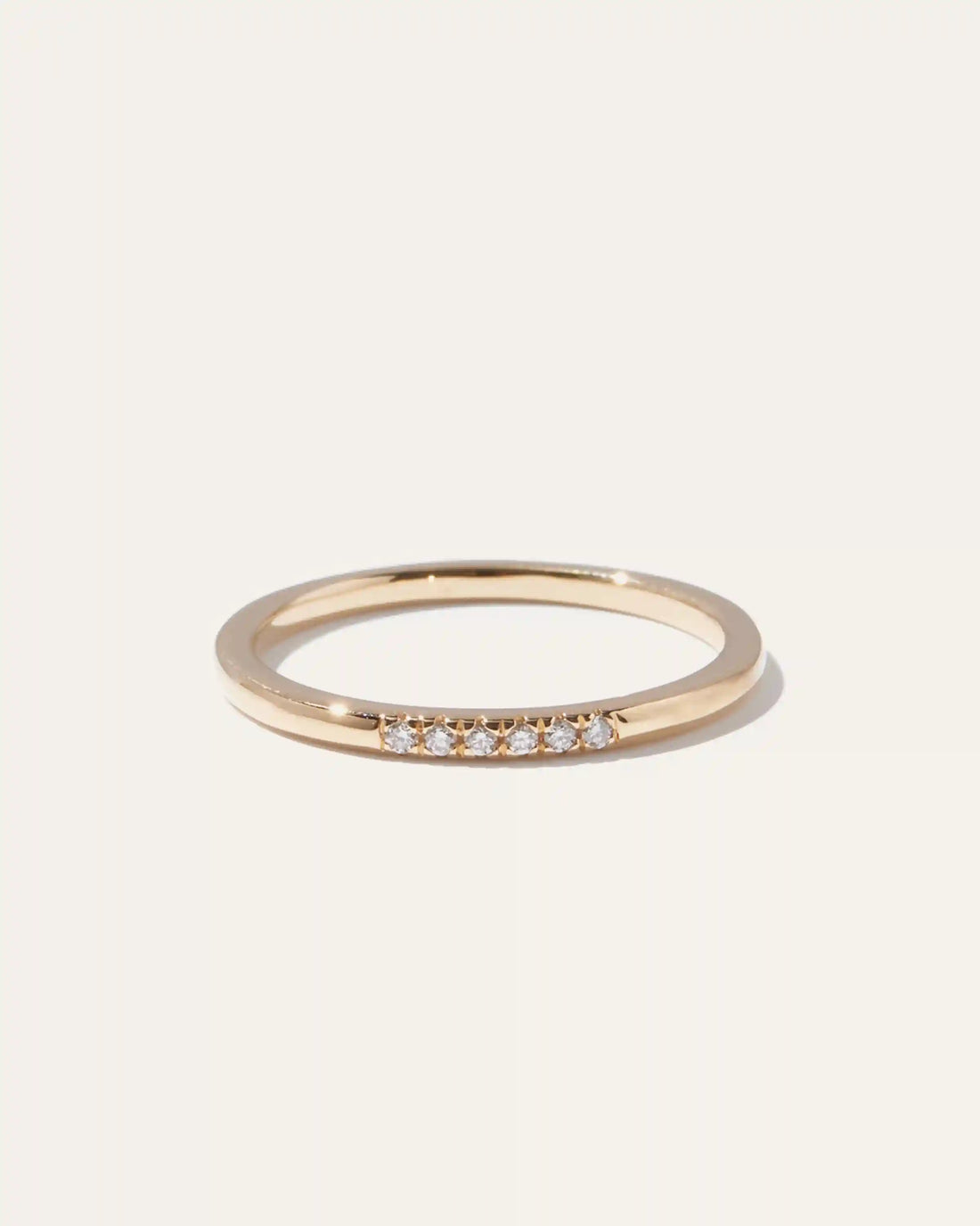 14K Gold Diamond Line Ring