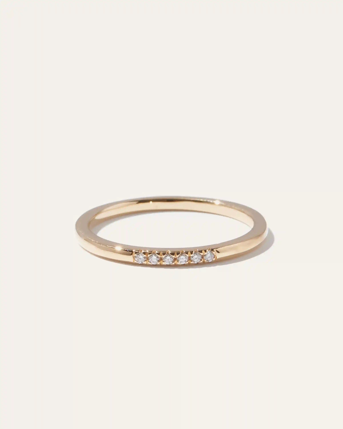 14K Gold Diamond Line Ring