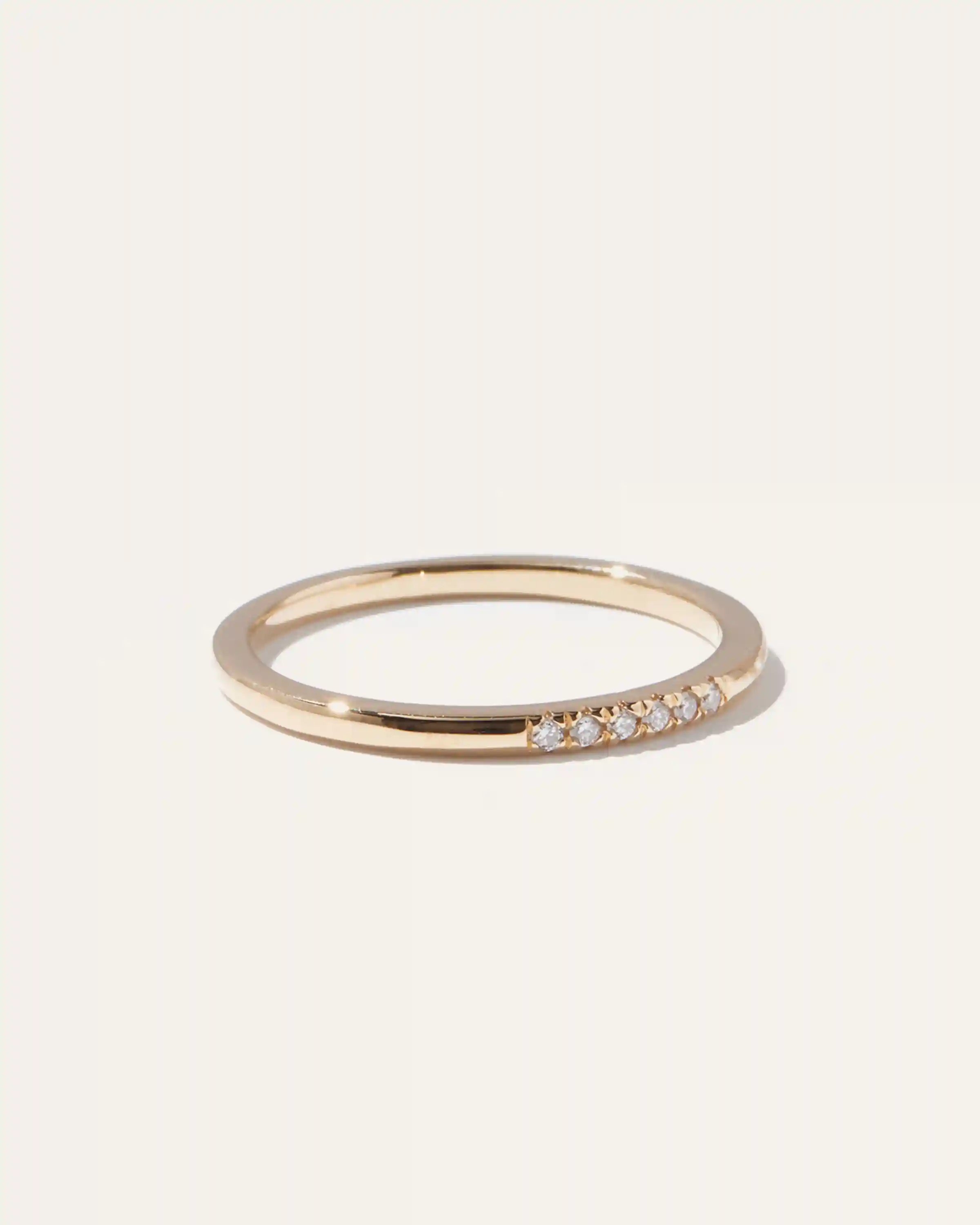 14K Gold Diamond Line Ring