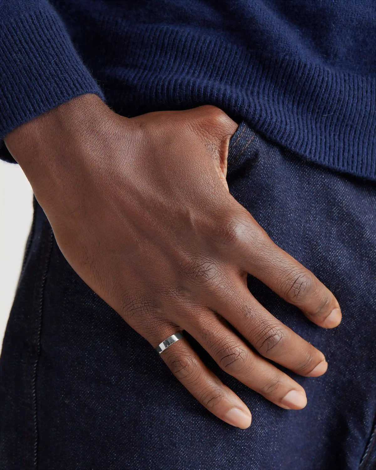 14K Gold Lightweight Flat Edge Band