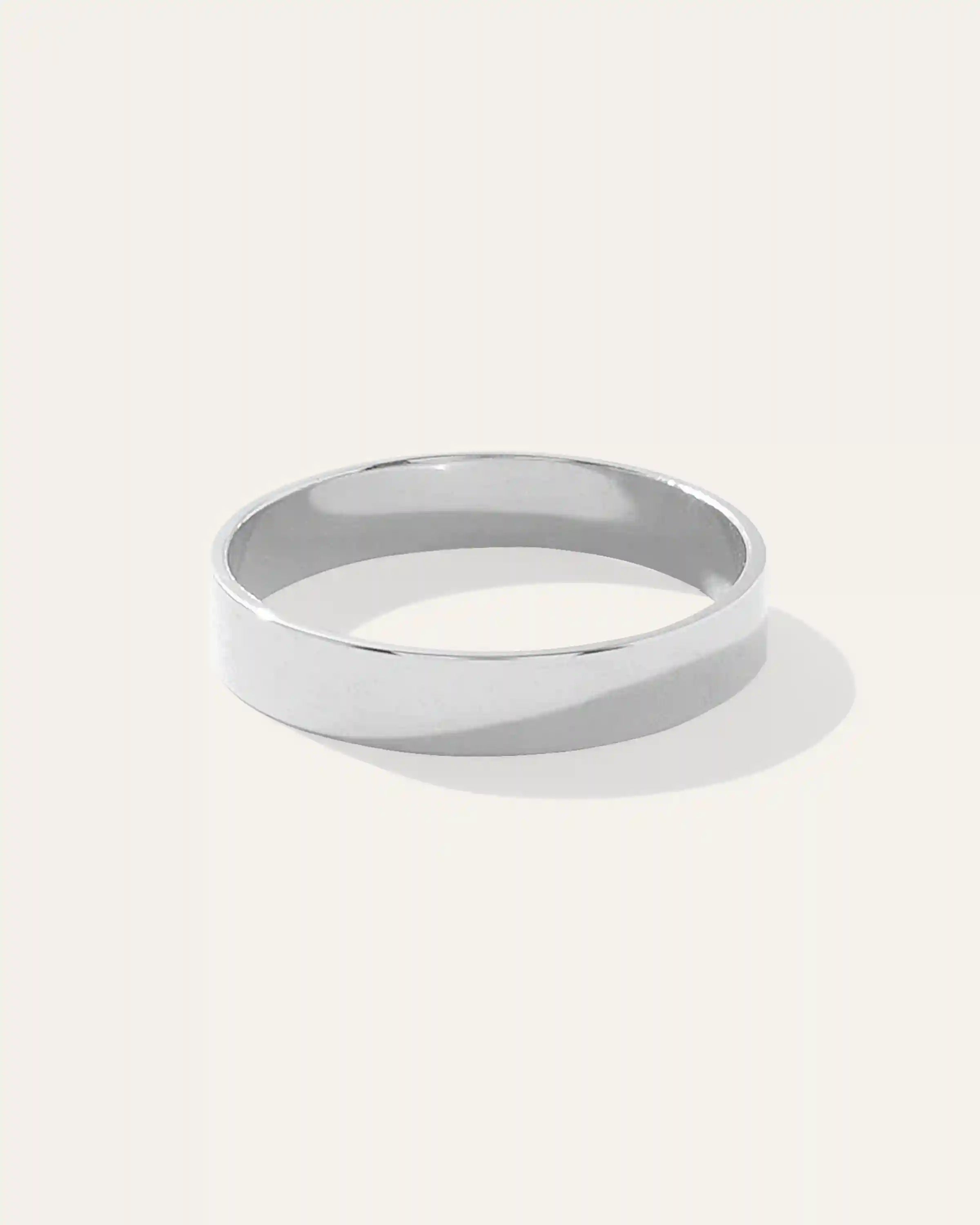 14K Gold Lightweight Flat Edge Band