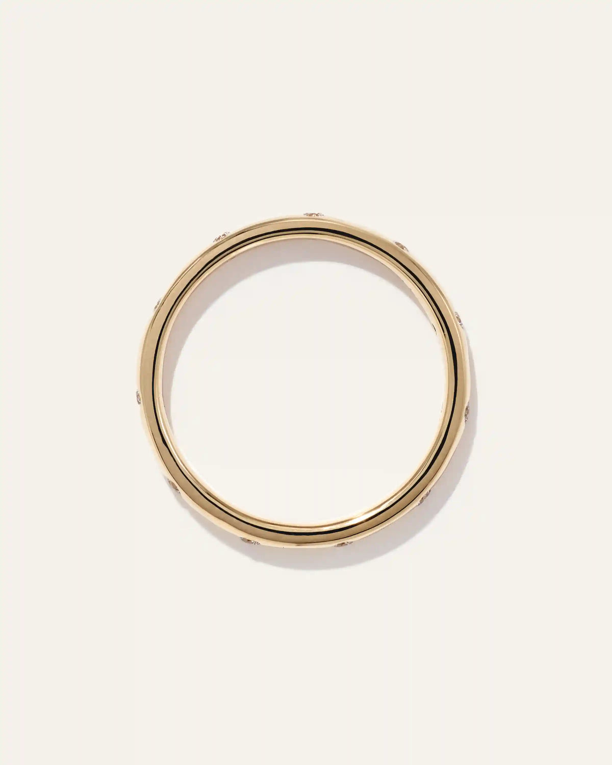 14K Gold Diamond Dot Ring