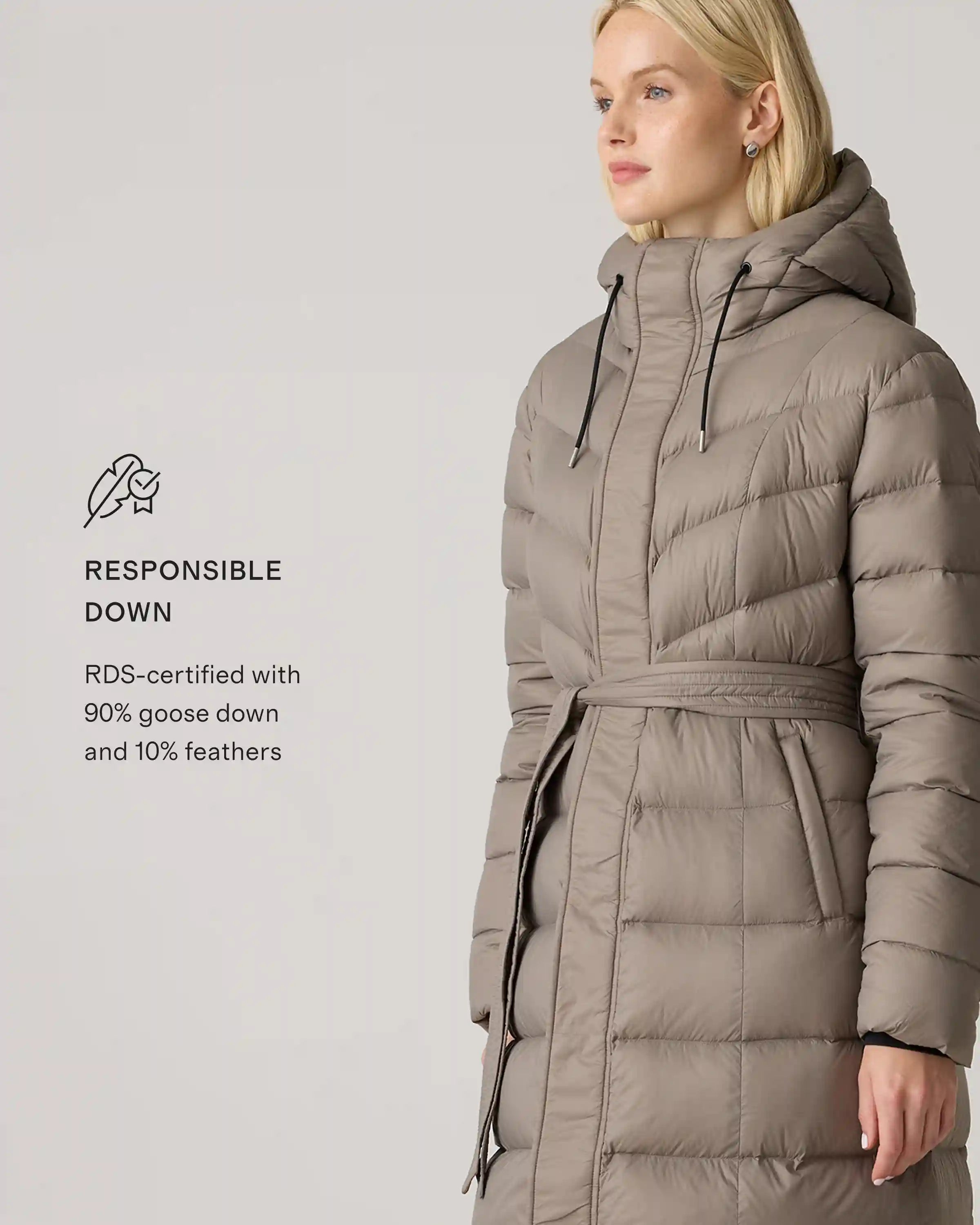 Responsible Down Belted Puffer Maxi Coat