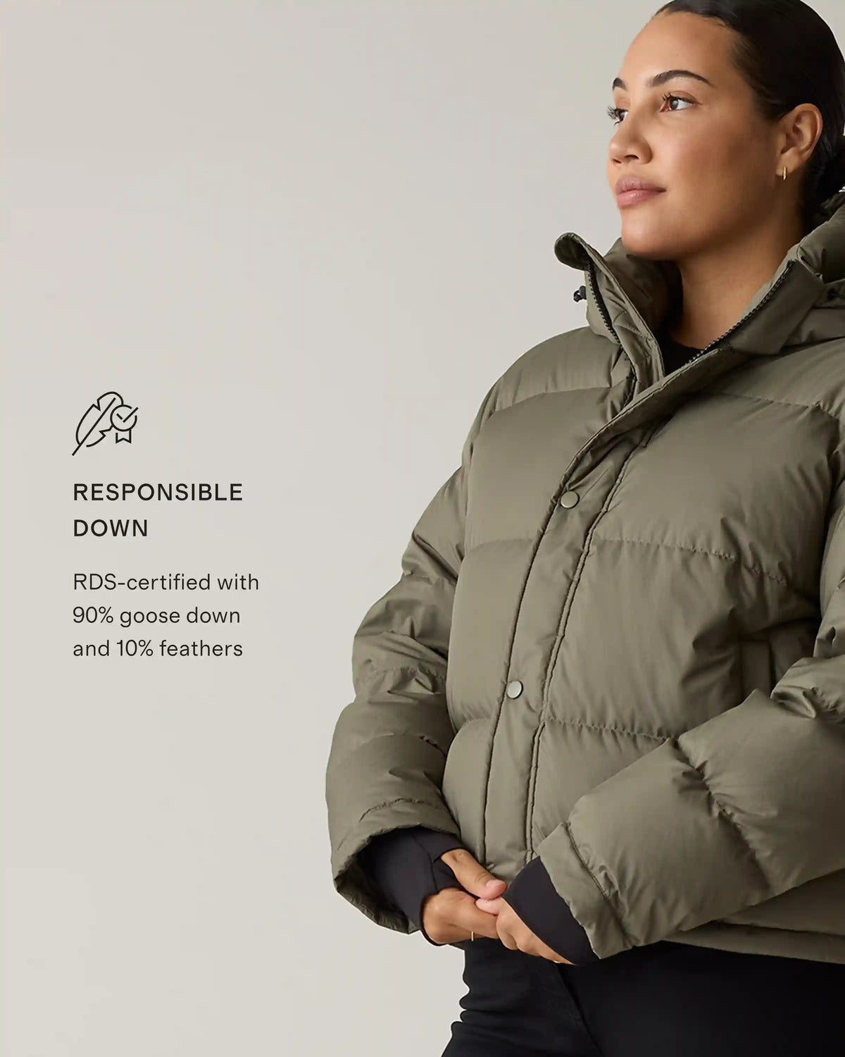 Responsible Down Cropped Puffer Jacket