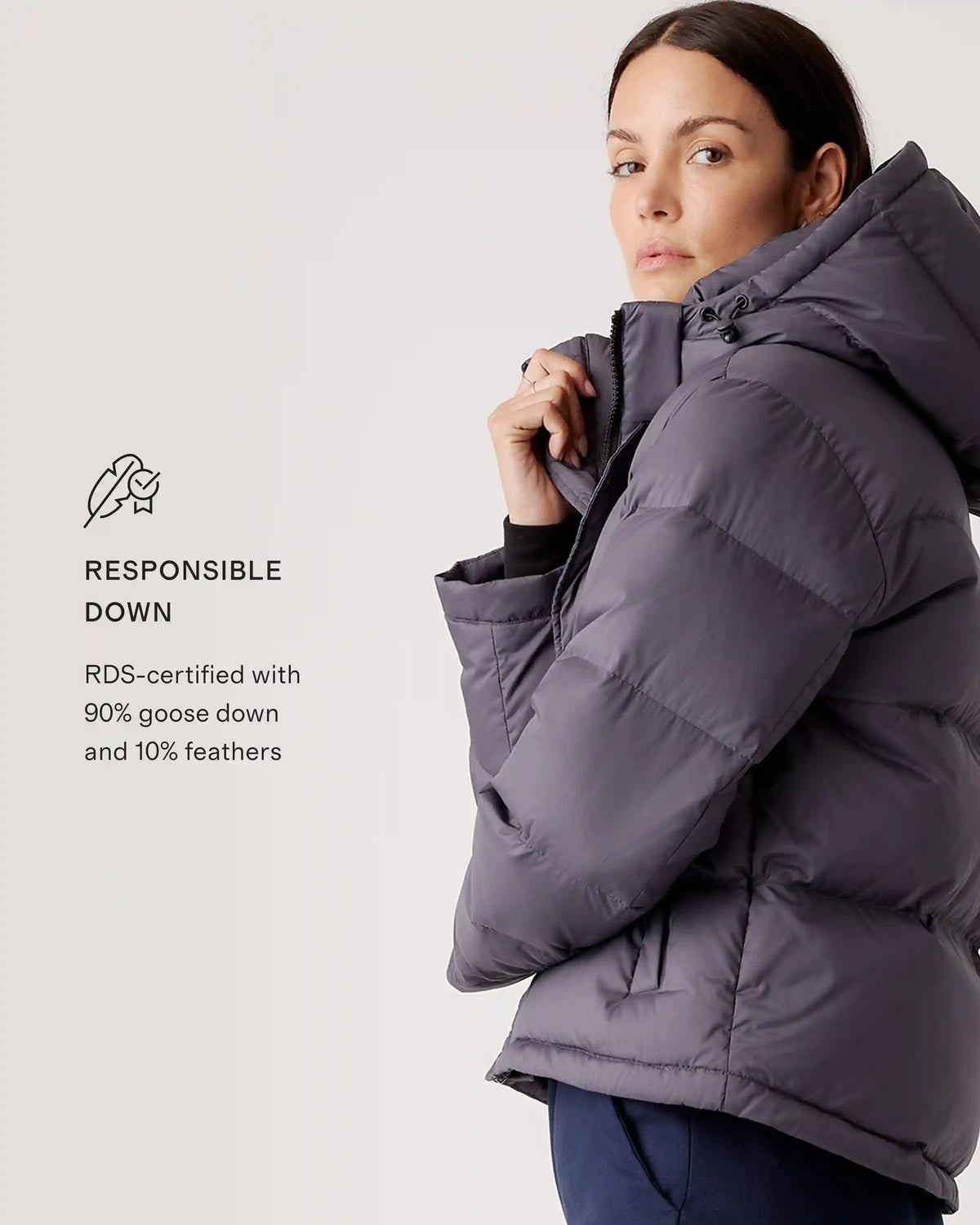Responsible Down Cropped Puffer Jacket