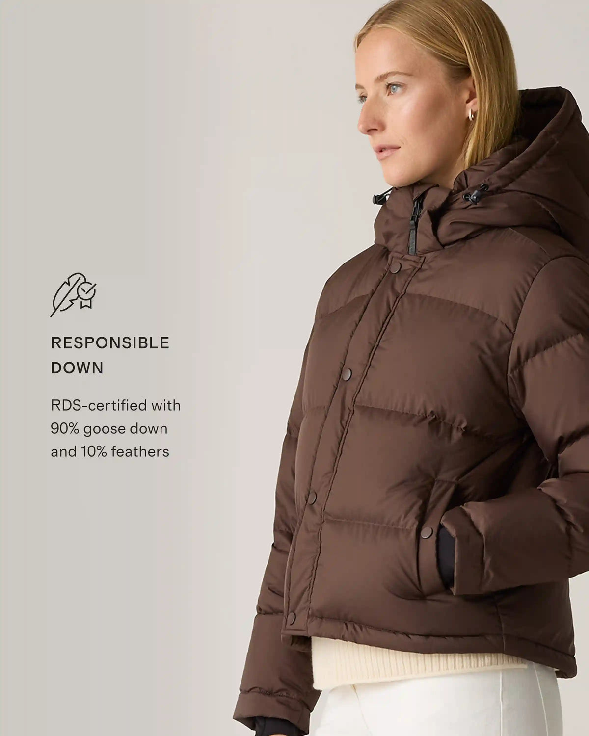 Responsible Down Cropped Puffer Jacket