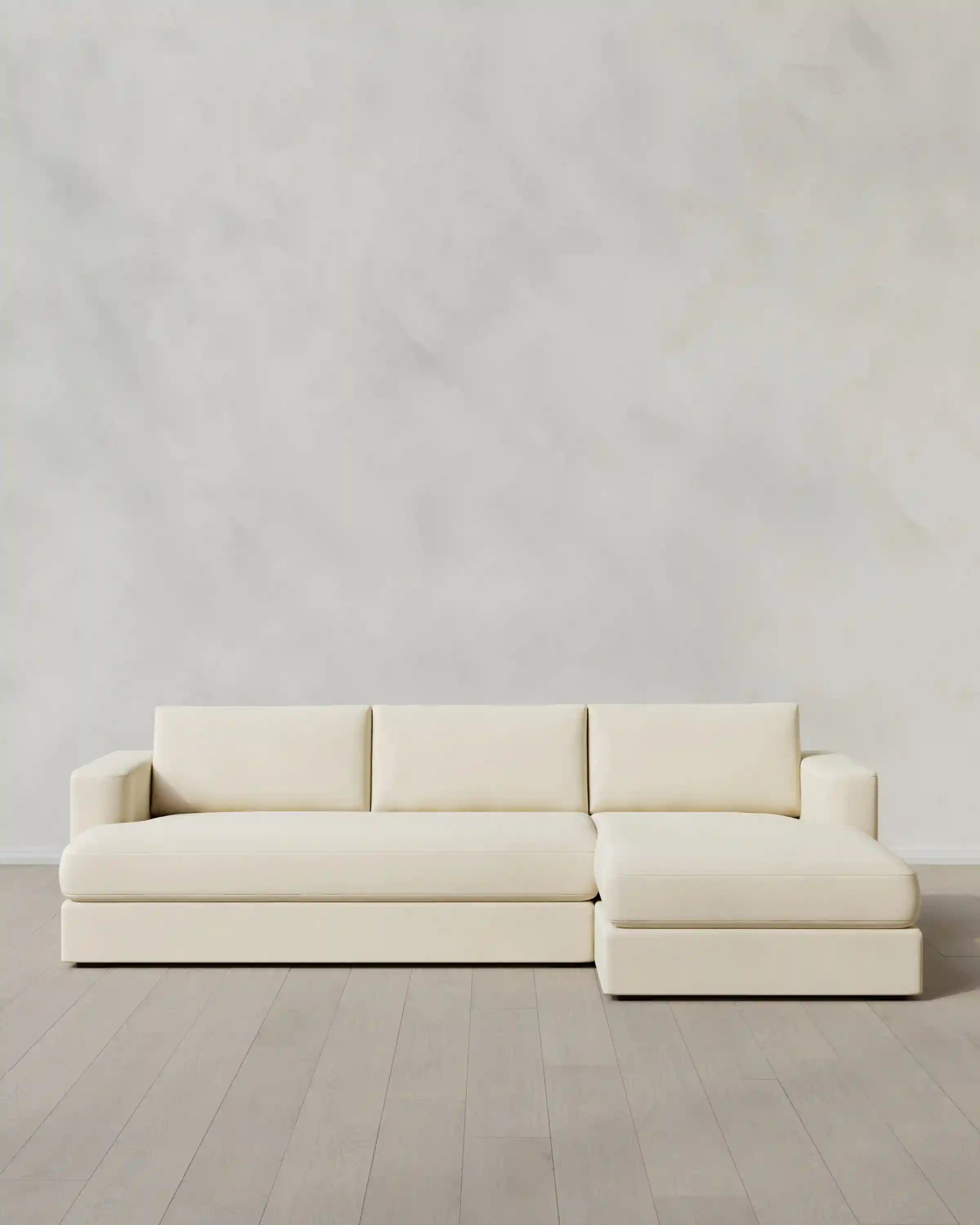 Sierra Curved Arm Chaise Sectional in Performance Velvet
