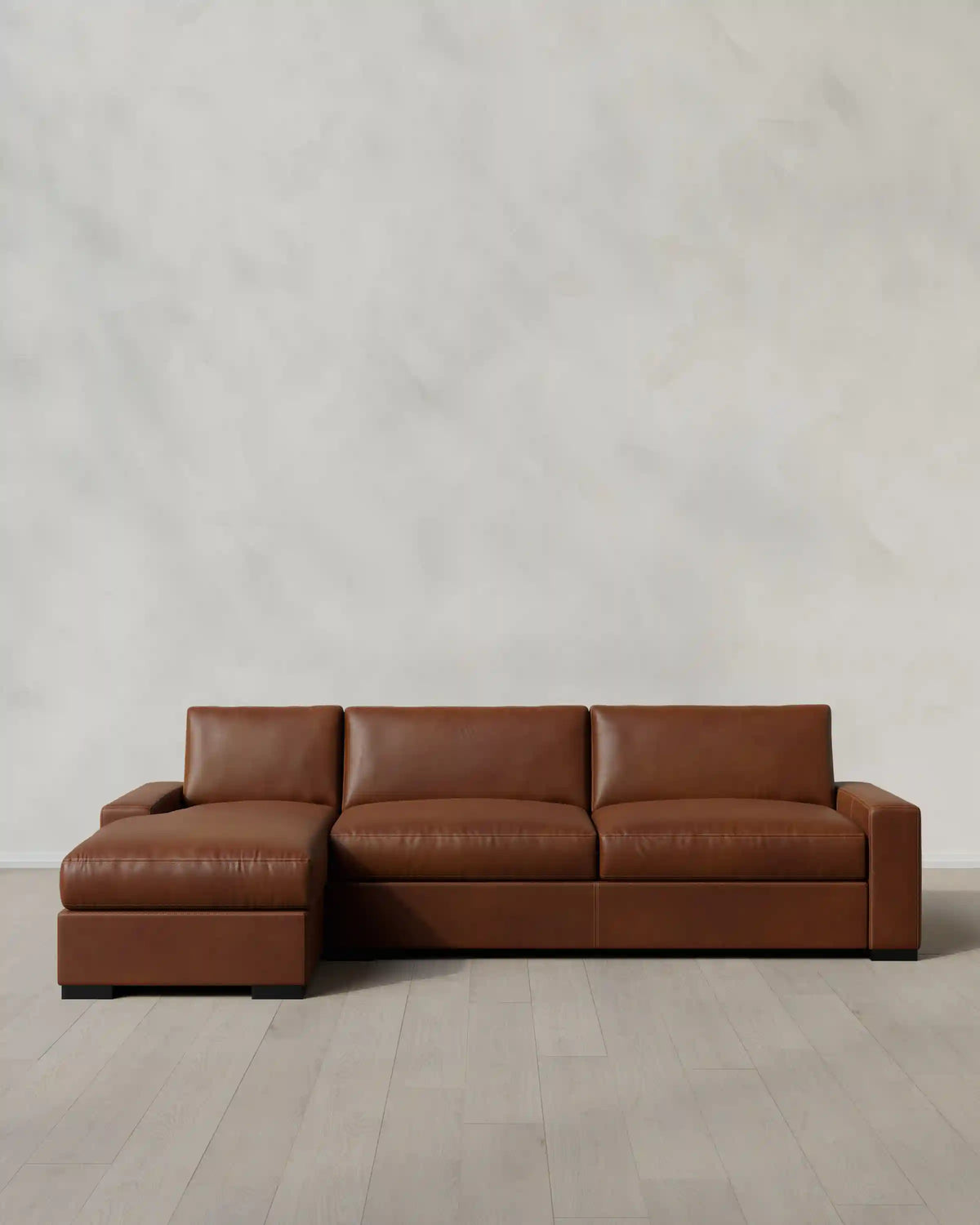 Stillman Chaise Sectional in Leather