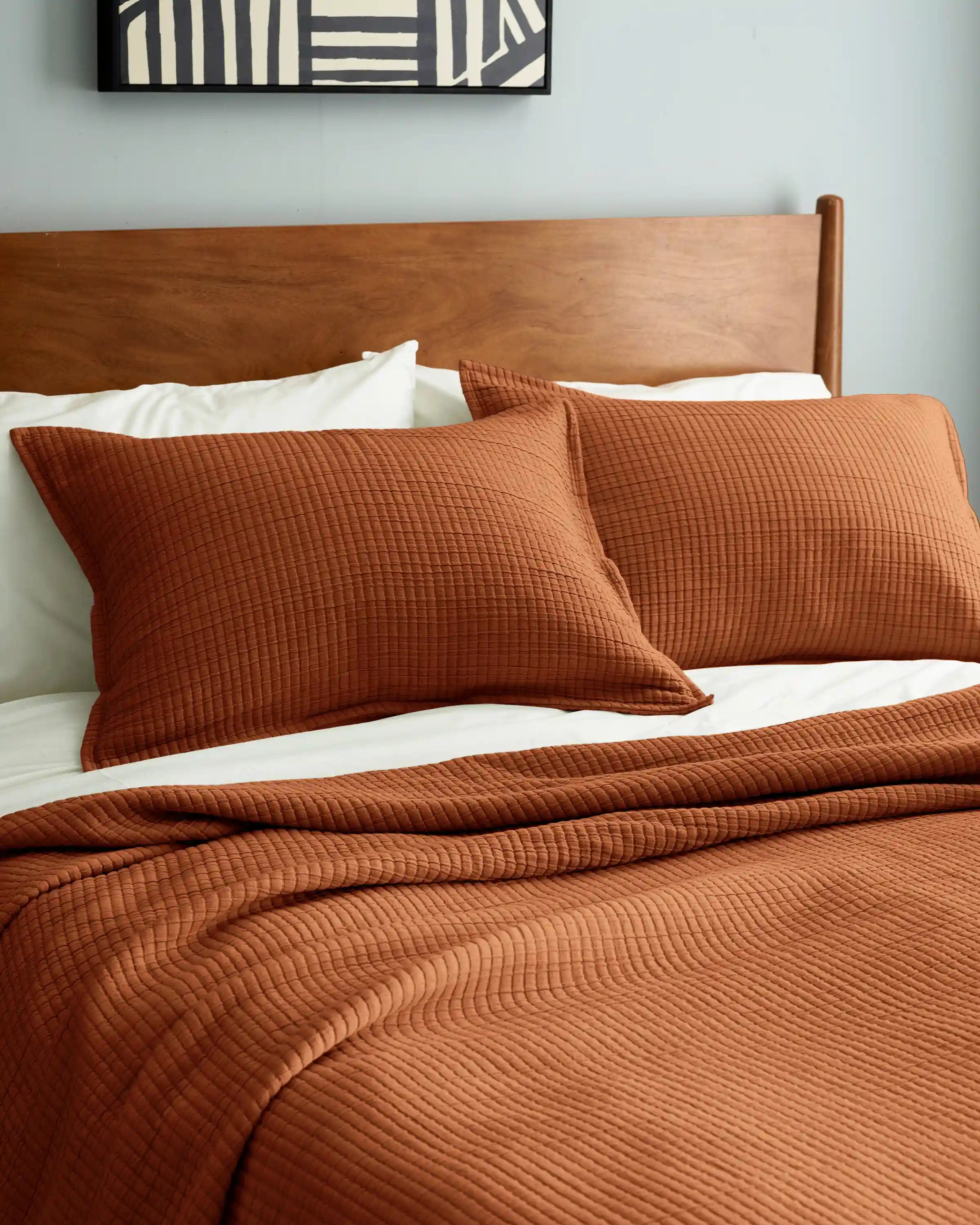 Organic Ribbed Cotton Shams