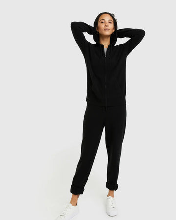 Mongolian Spring Cashmere Full-Zip Hoodie