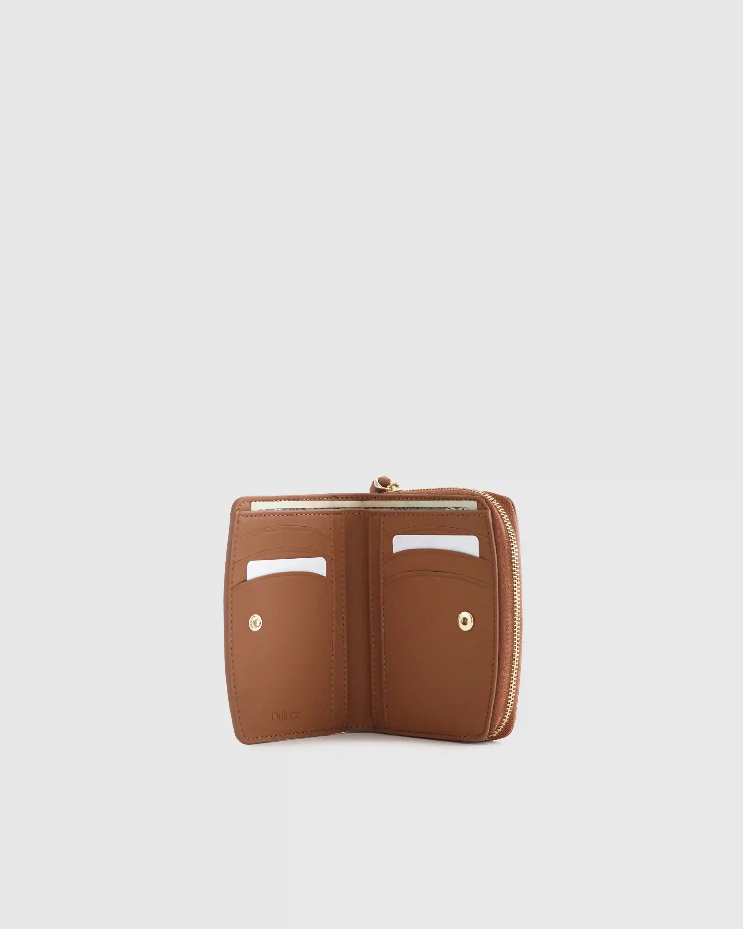 Italian Pebbled Leather Compact Wallet