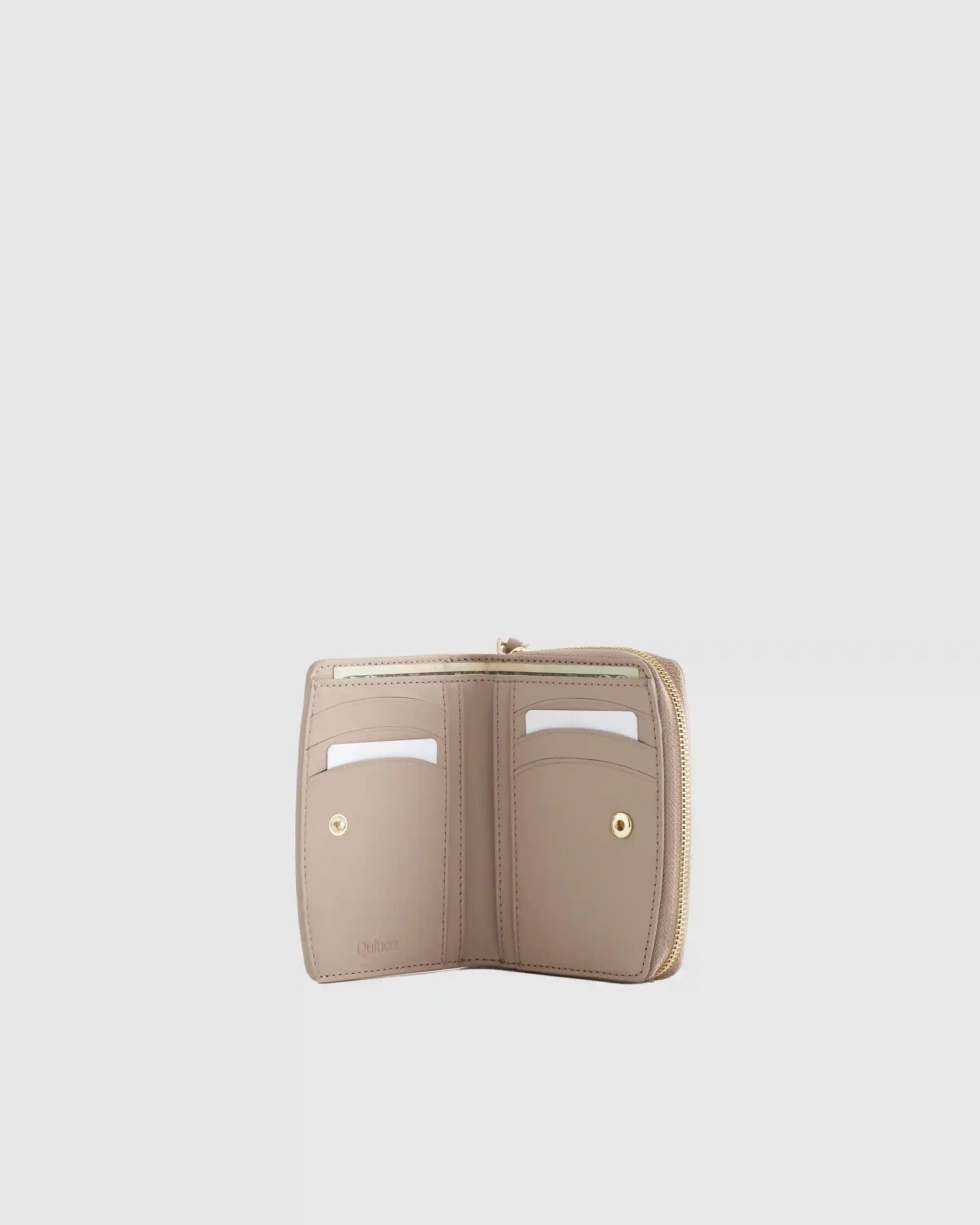 Italian Pebbled Leather Compact Wallet