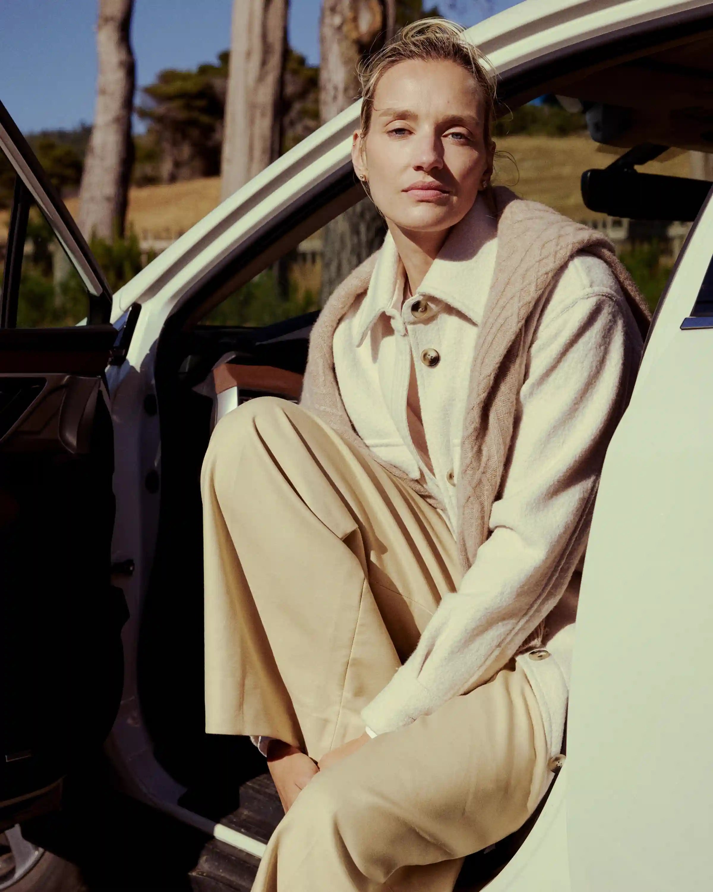 100% Merino Wool Long Shirt Jacket