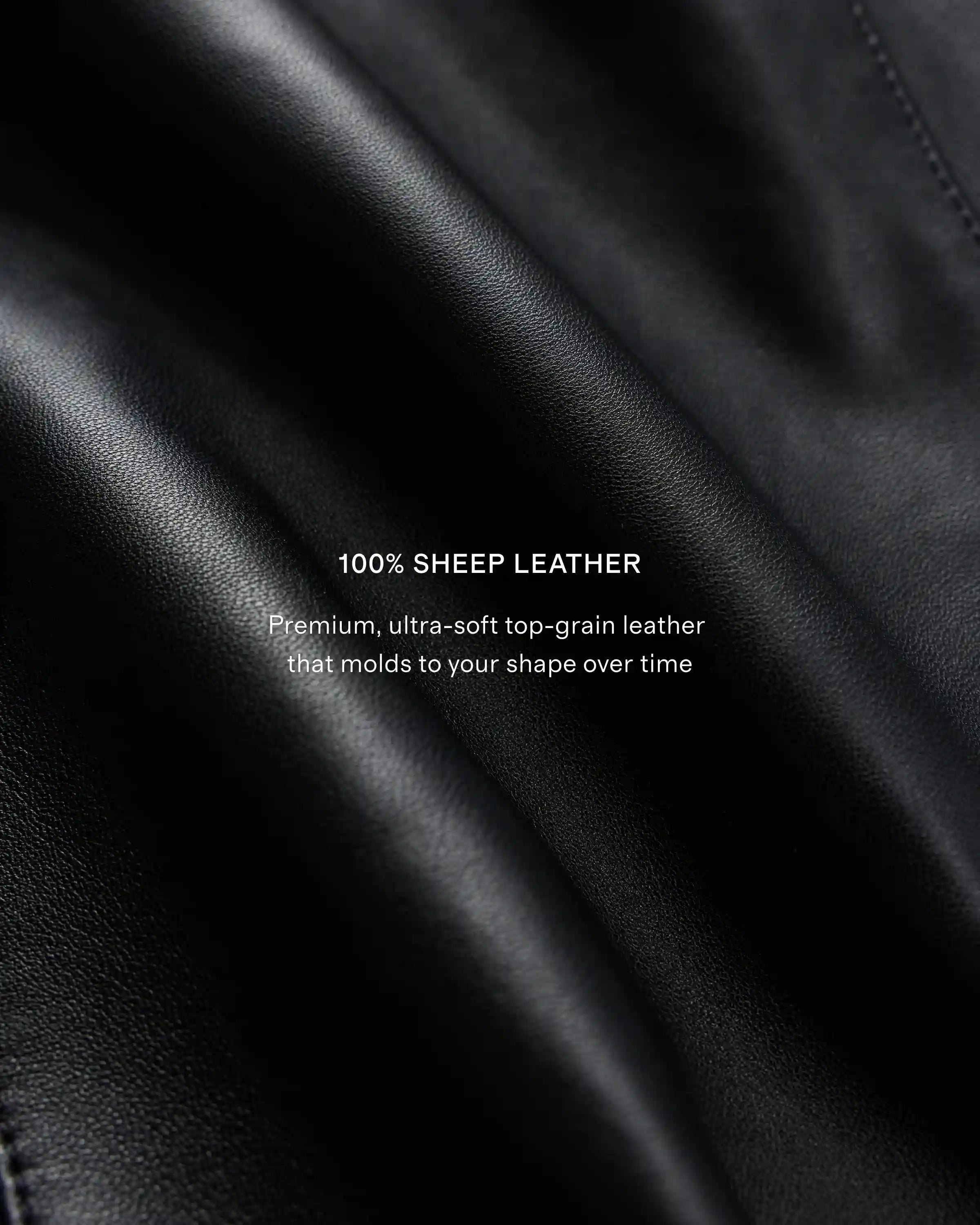 100% Leather Oversized Bomber Jacket