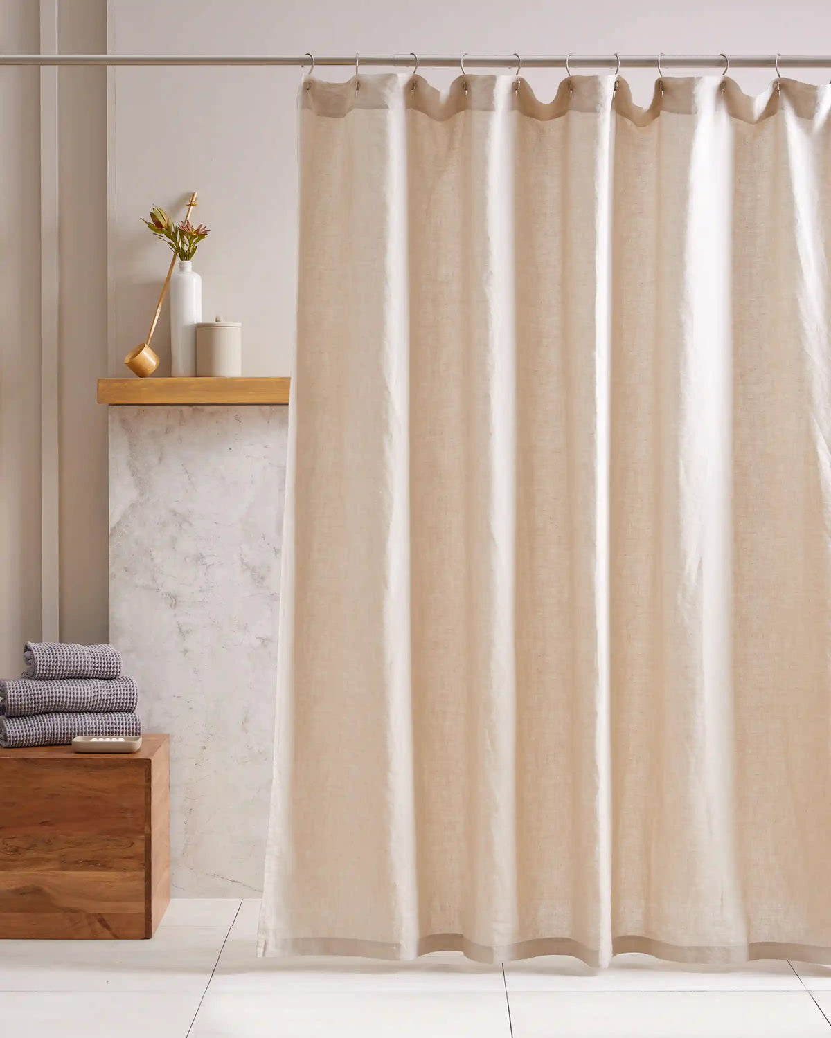 European Linen Shower Curtain