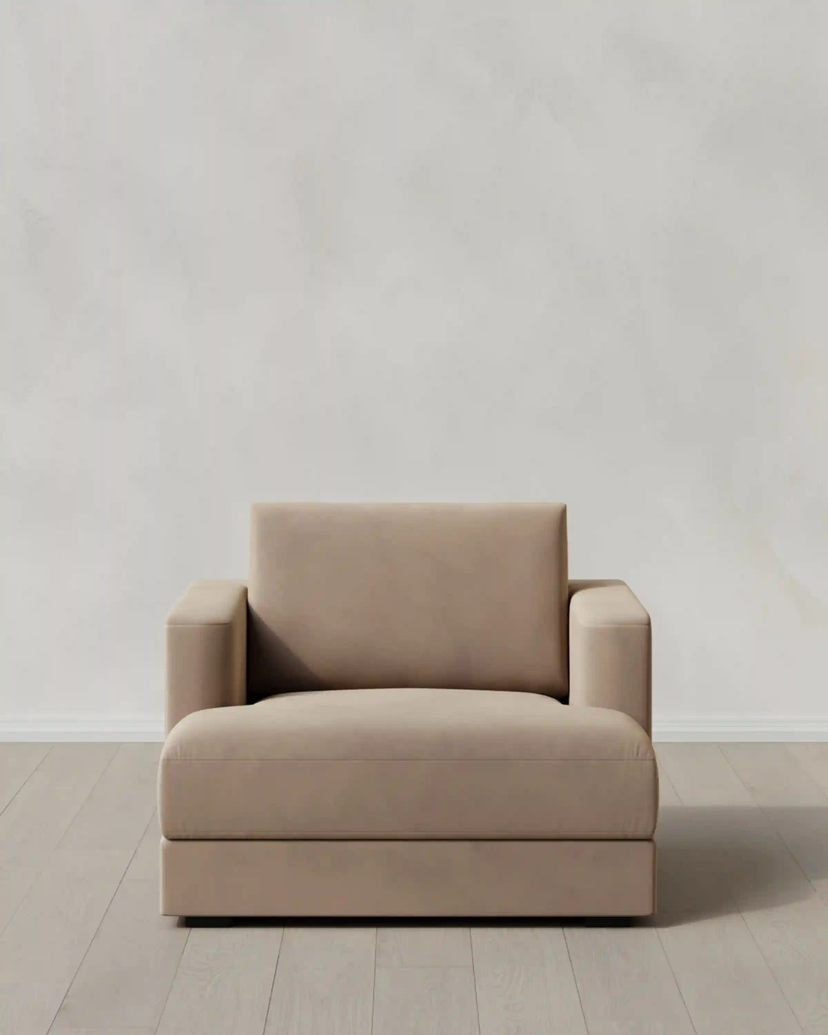 Sierra Curved Arm Accent Chair in Performance Velvet
