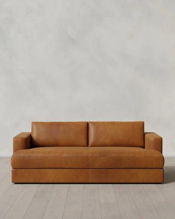 Sierra Curved Arm Sofa in Leather