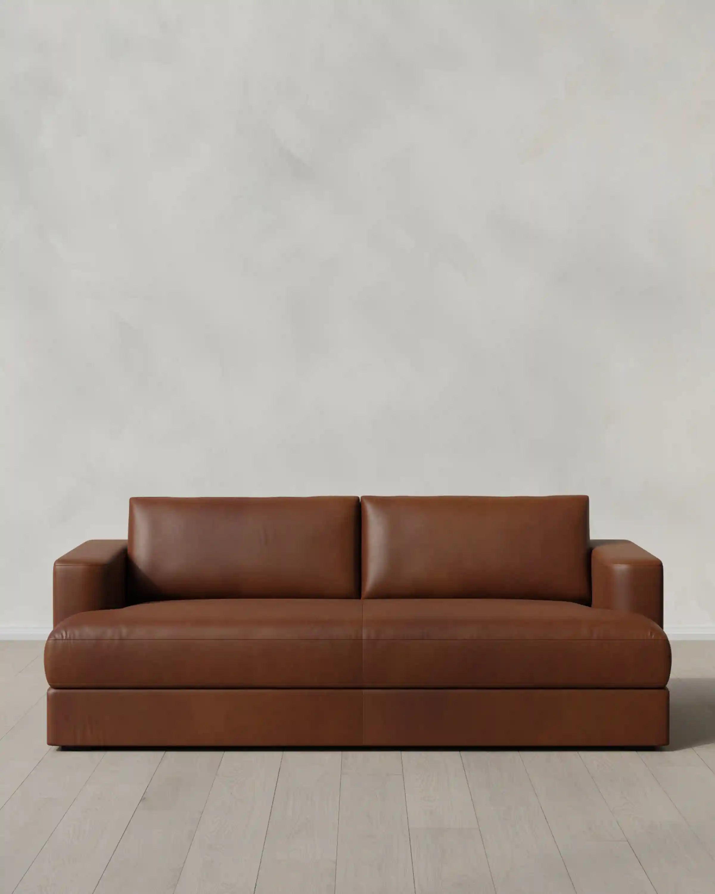 Sierra Curved Arm Sofa in Leather