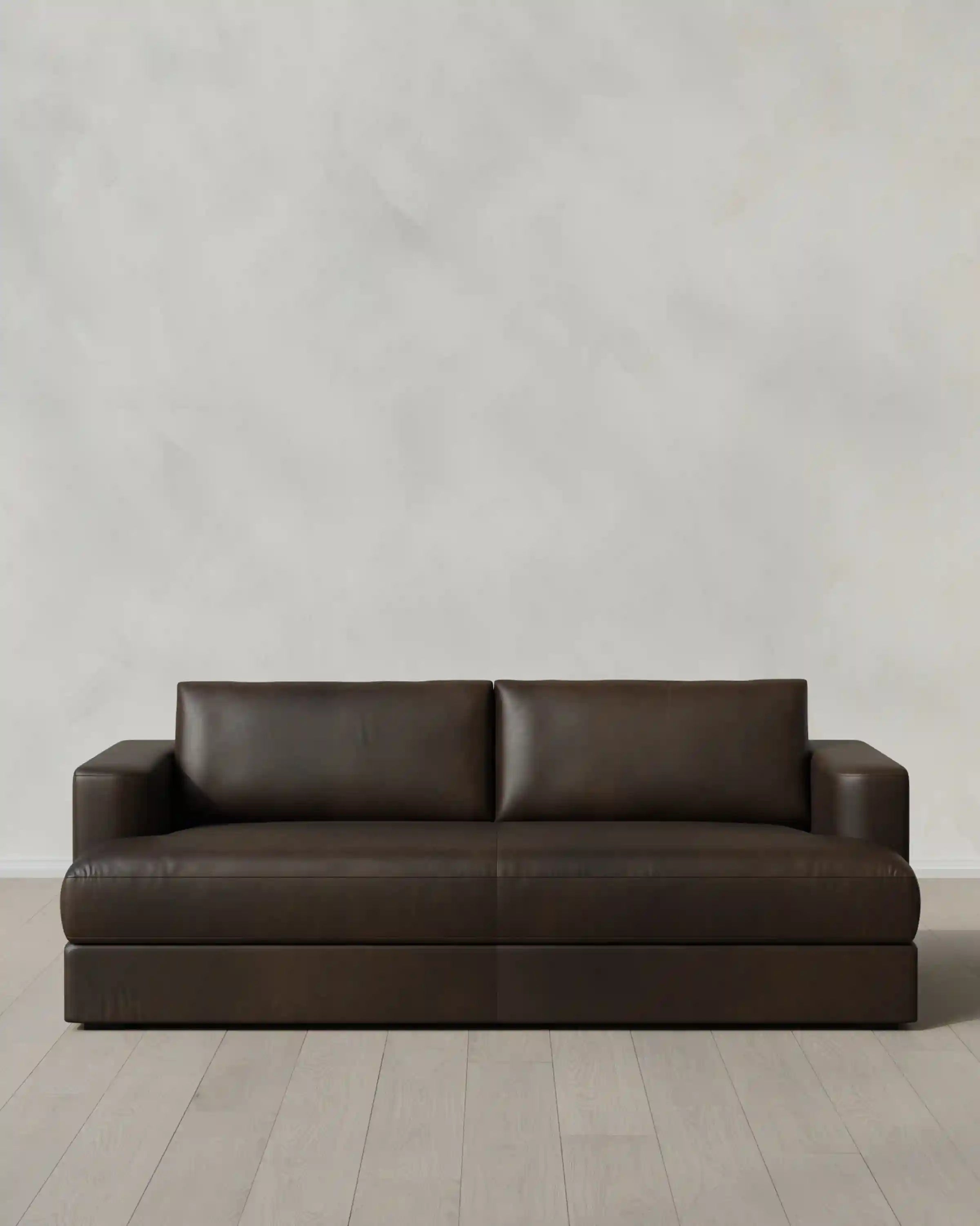 Sierra Curved Arm Sofa in Leather