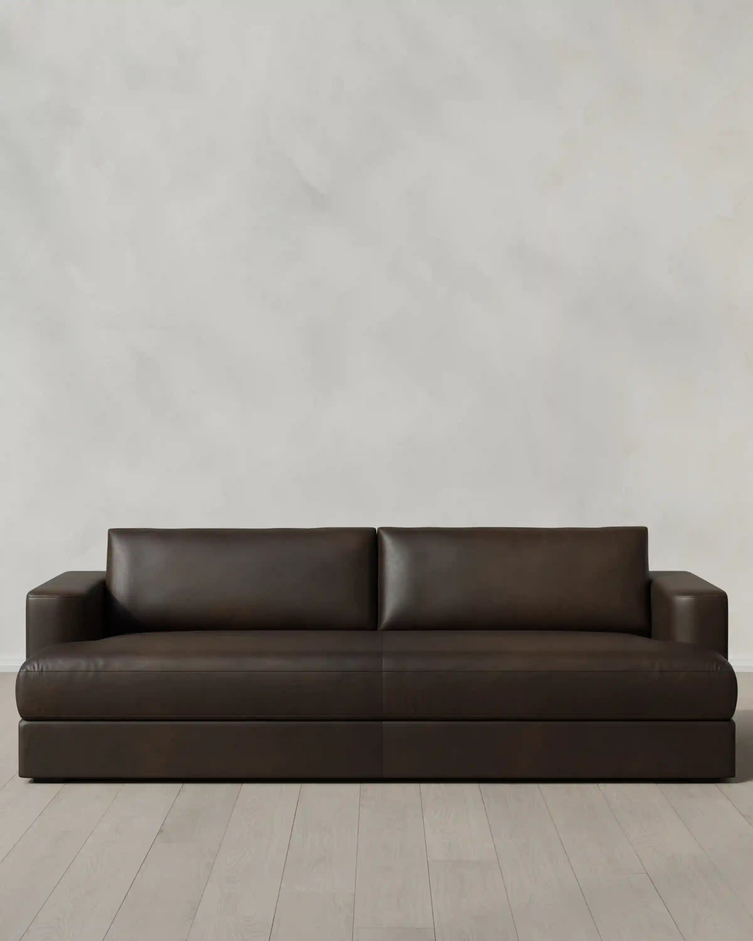 Sierra Curved Arm Sofa in Leather