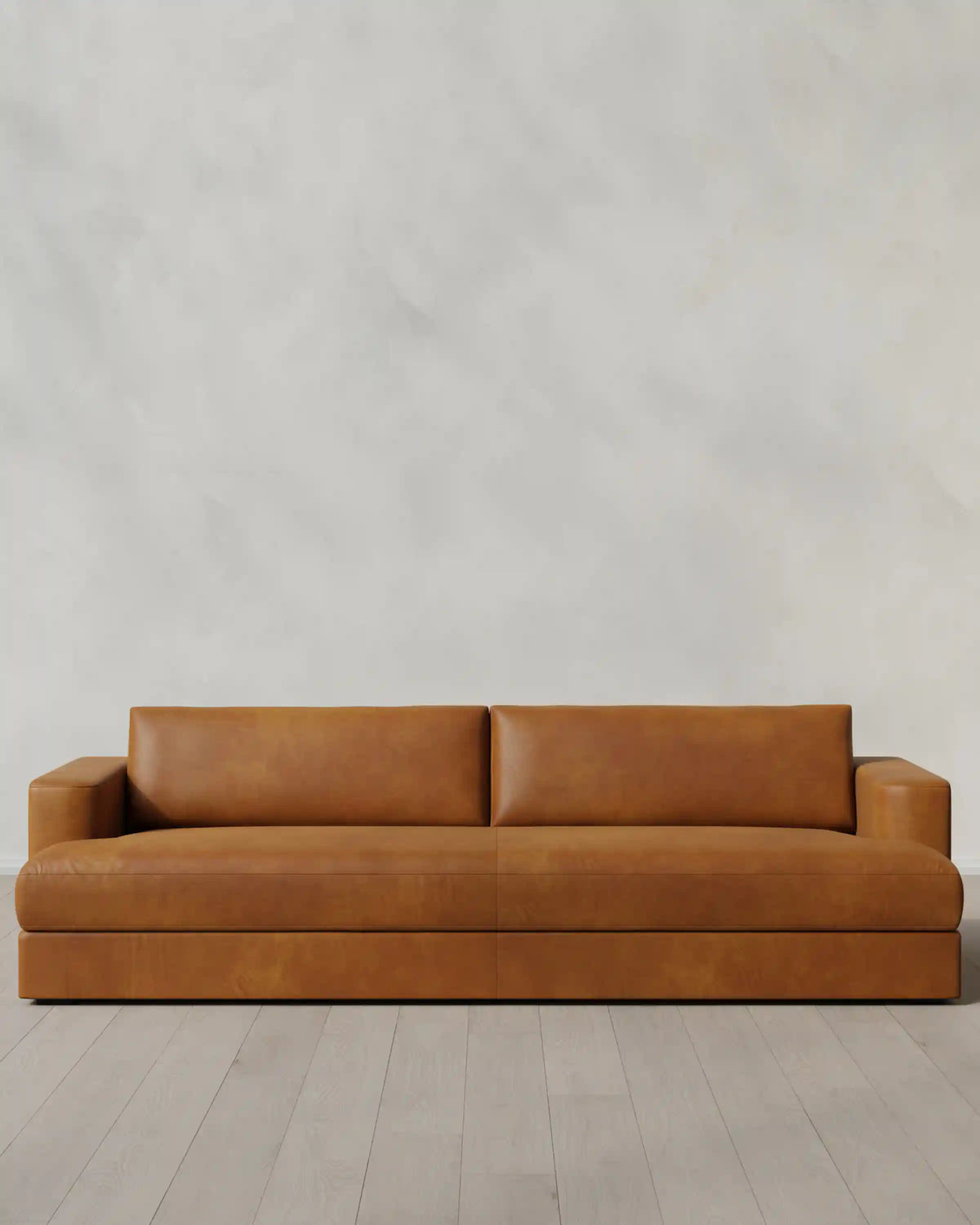Sierra Curved Arm Sofa in Leather