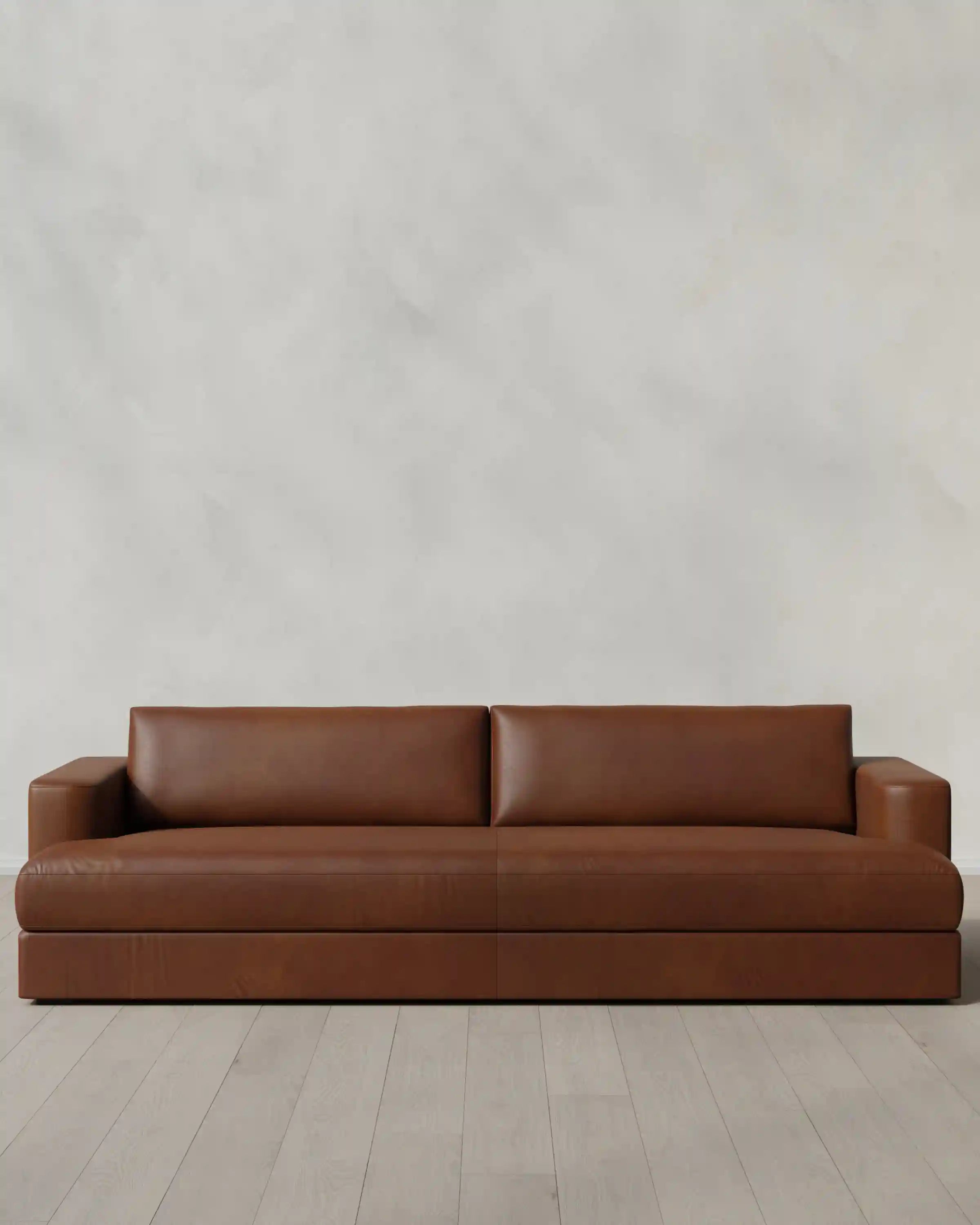 Sierra Curved Arm Sofa in Leather