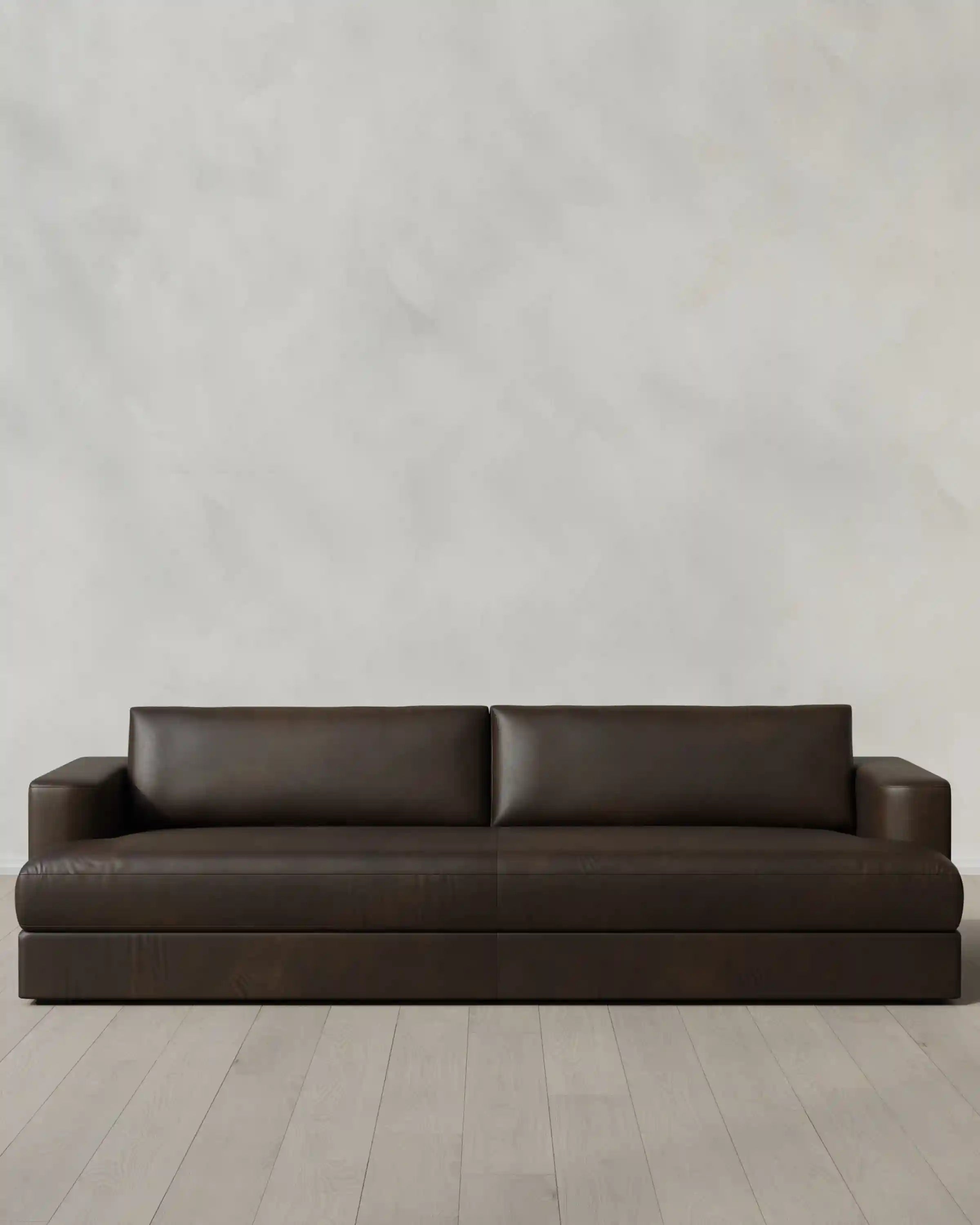 Sierra Curved Arm Sofa in Leather