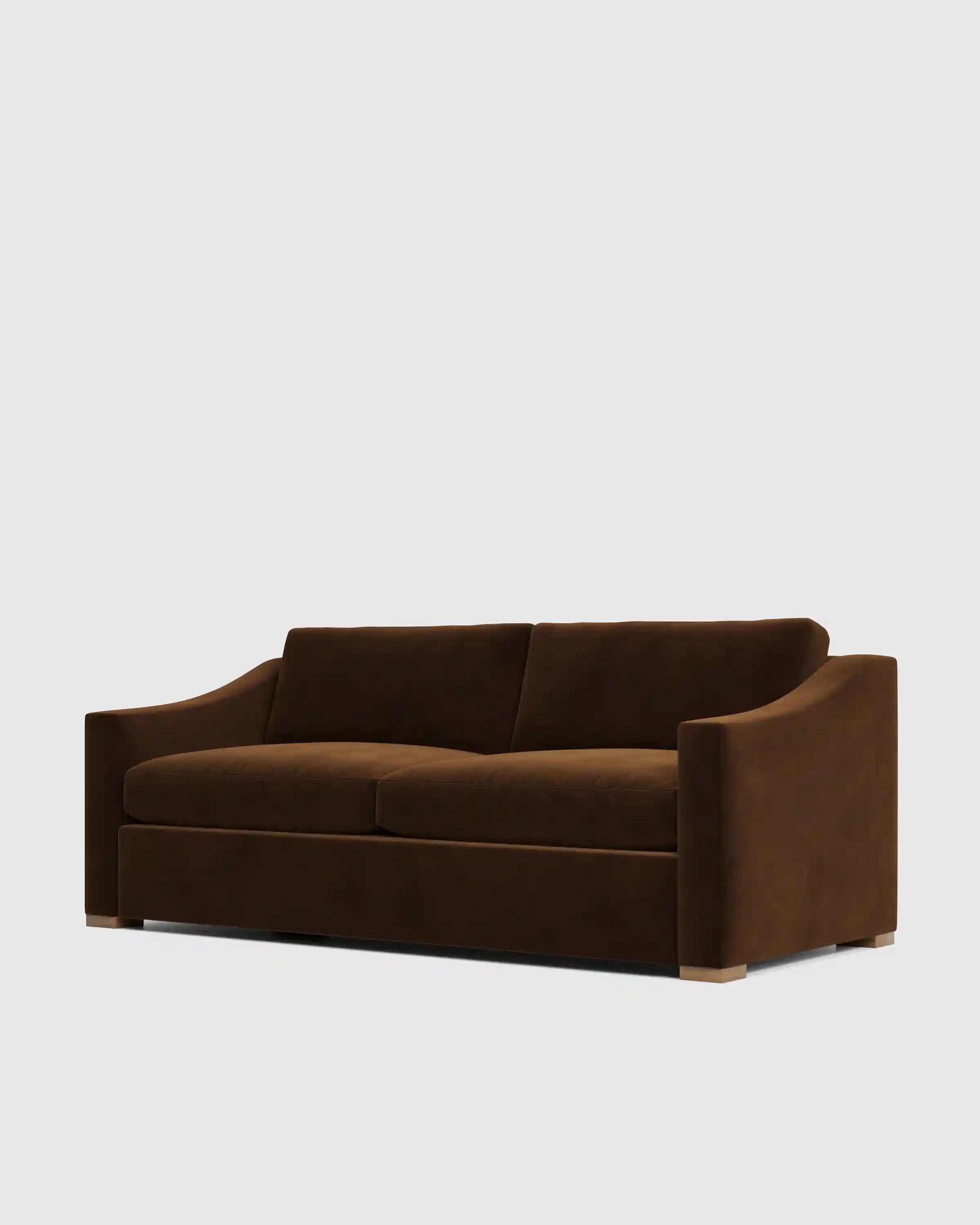 Hollis Slope Arm Sofa in Performance Velvet