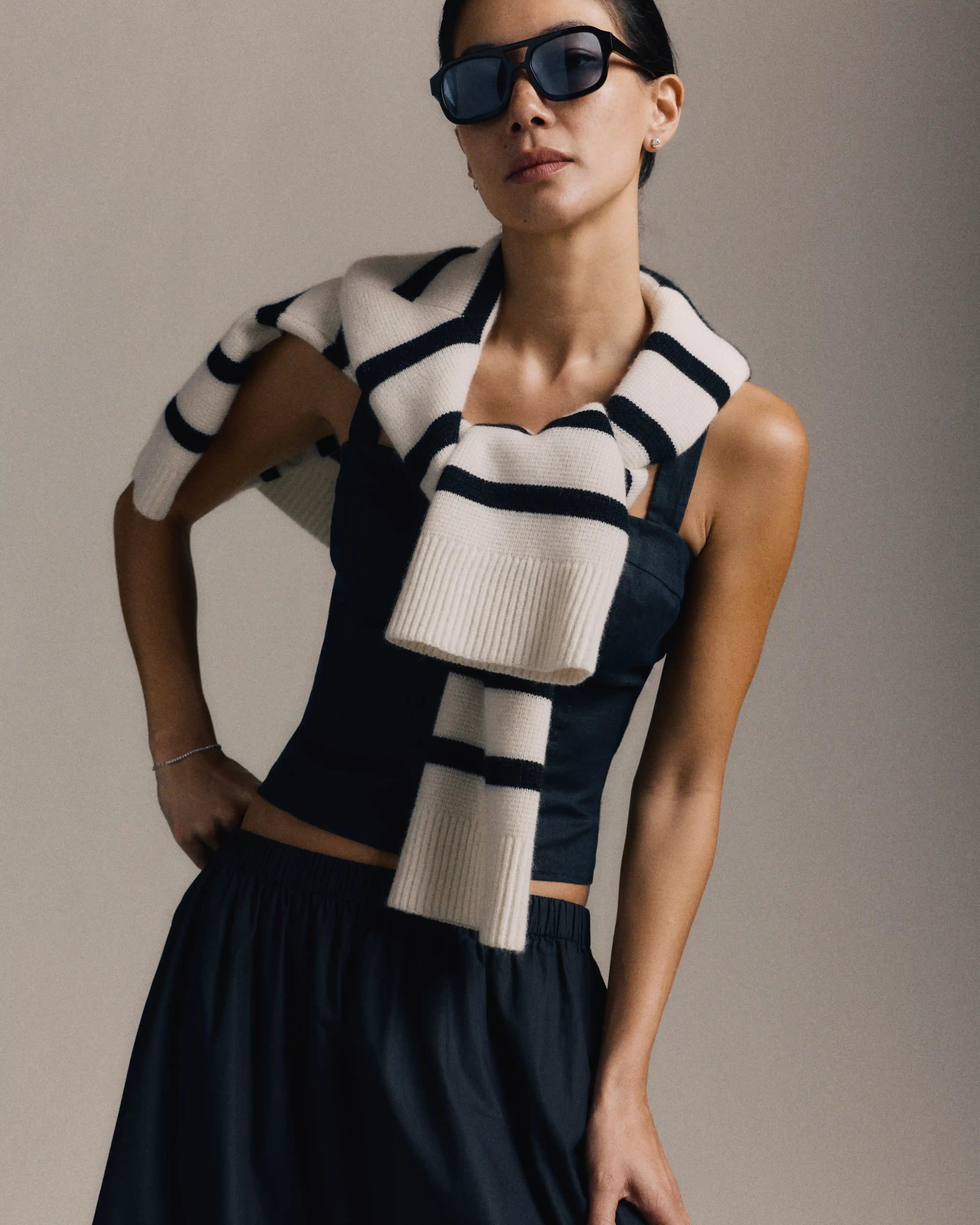 Mongolian Cashmere Structured Cardigan