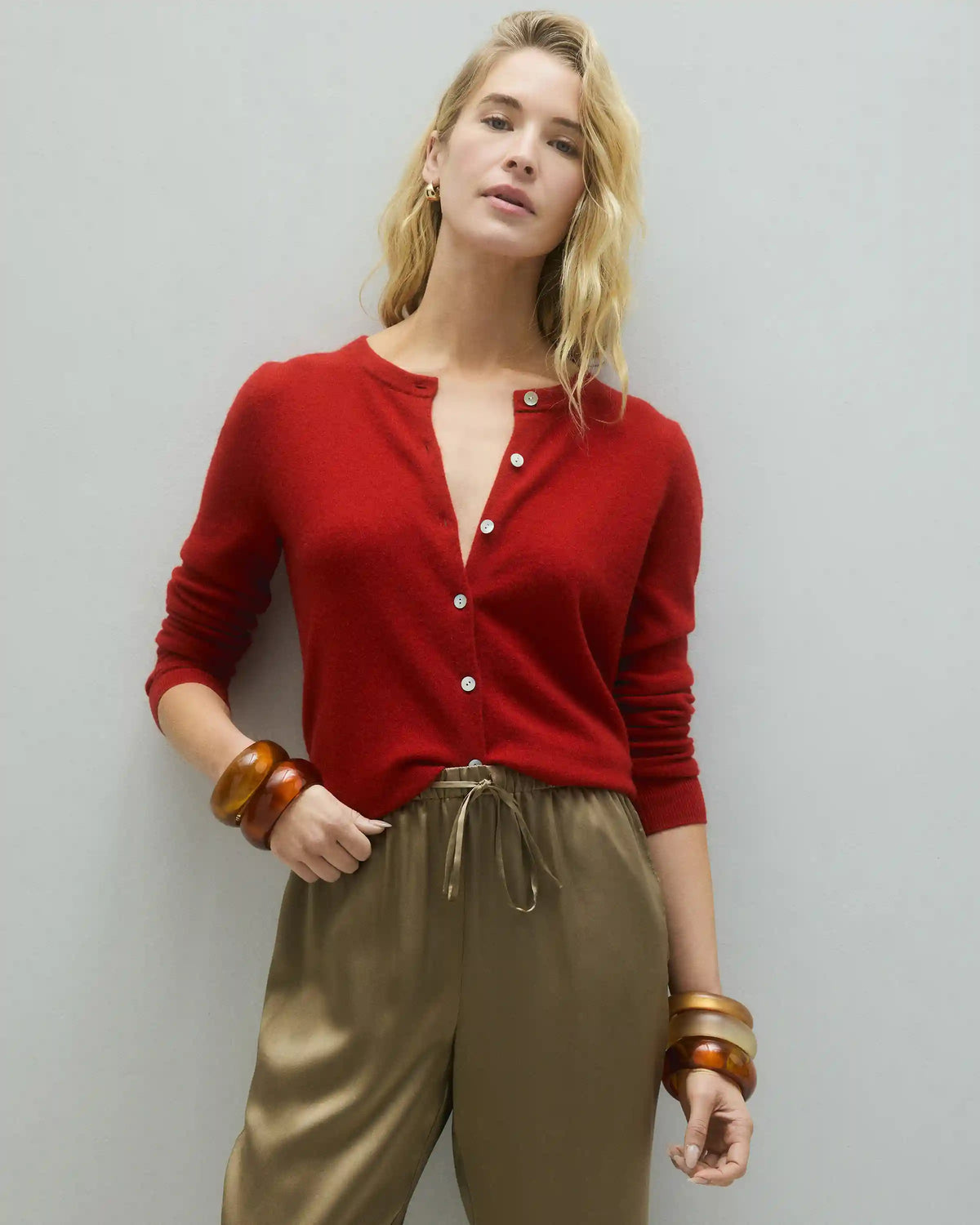 Mongolian Cashmere Cardigan Sweater