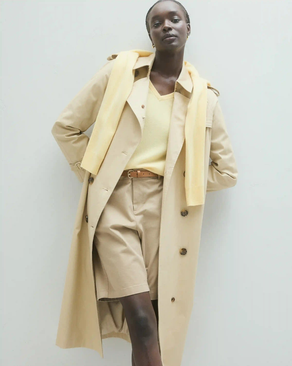 Organic Stretch Cotton Chino Bermuda Shorts
