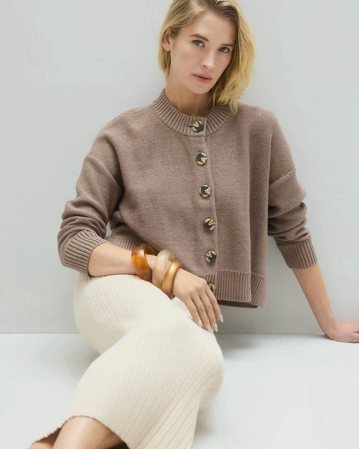 100% Organic Cotton Cropped Cardigan